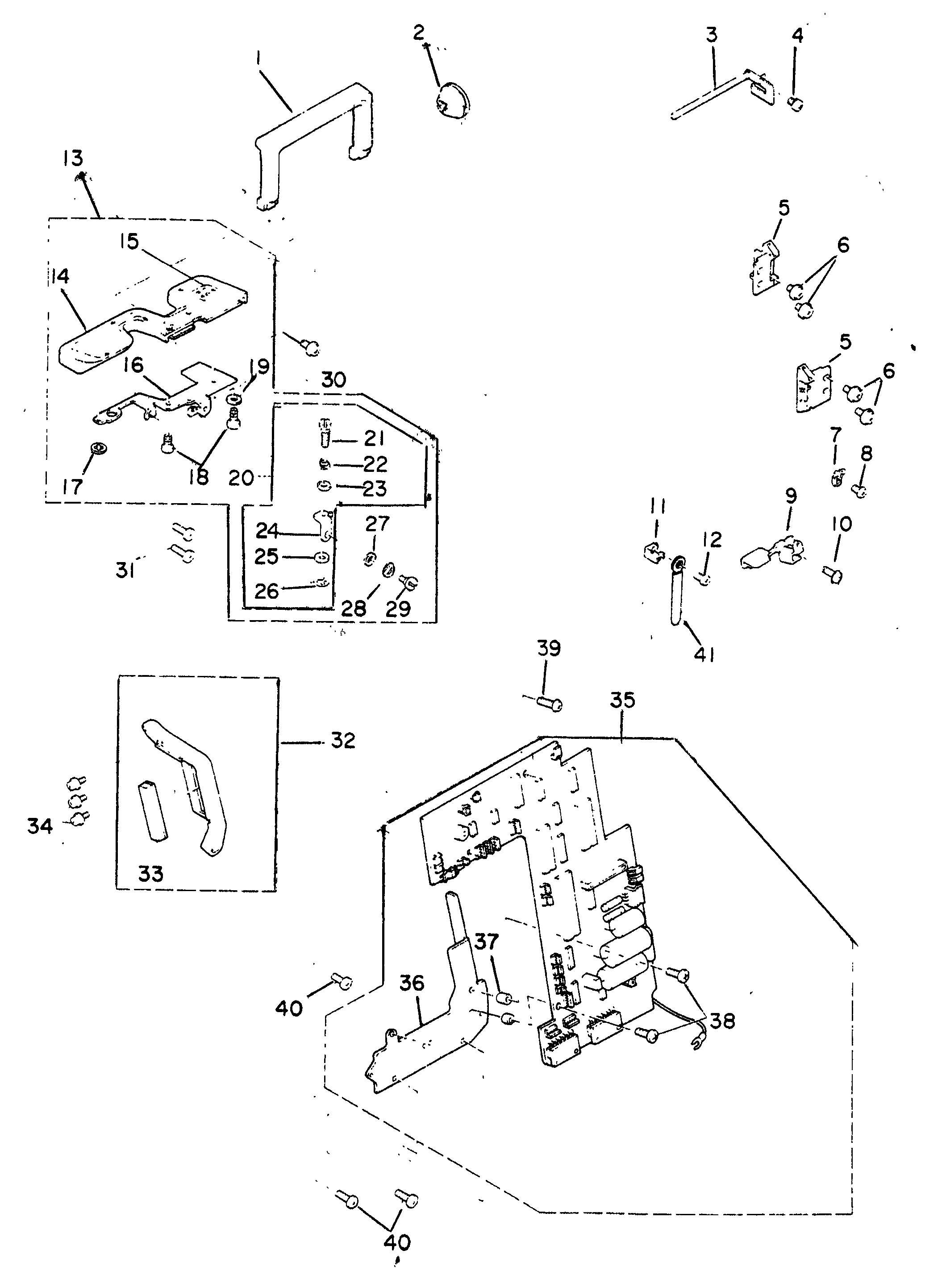 Singer PROFESSIONAL XL-10 thread guide cover diagram