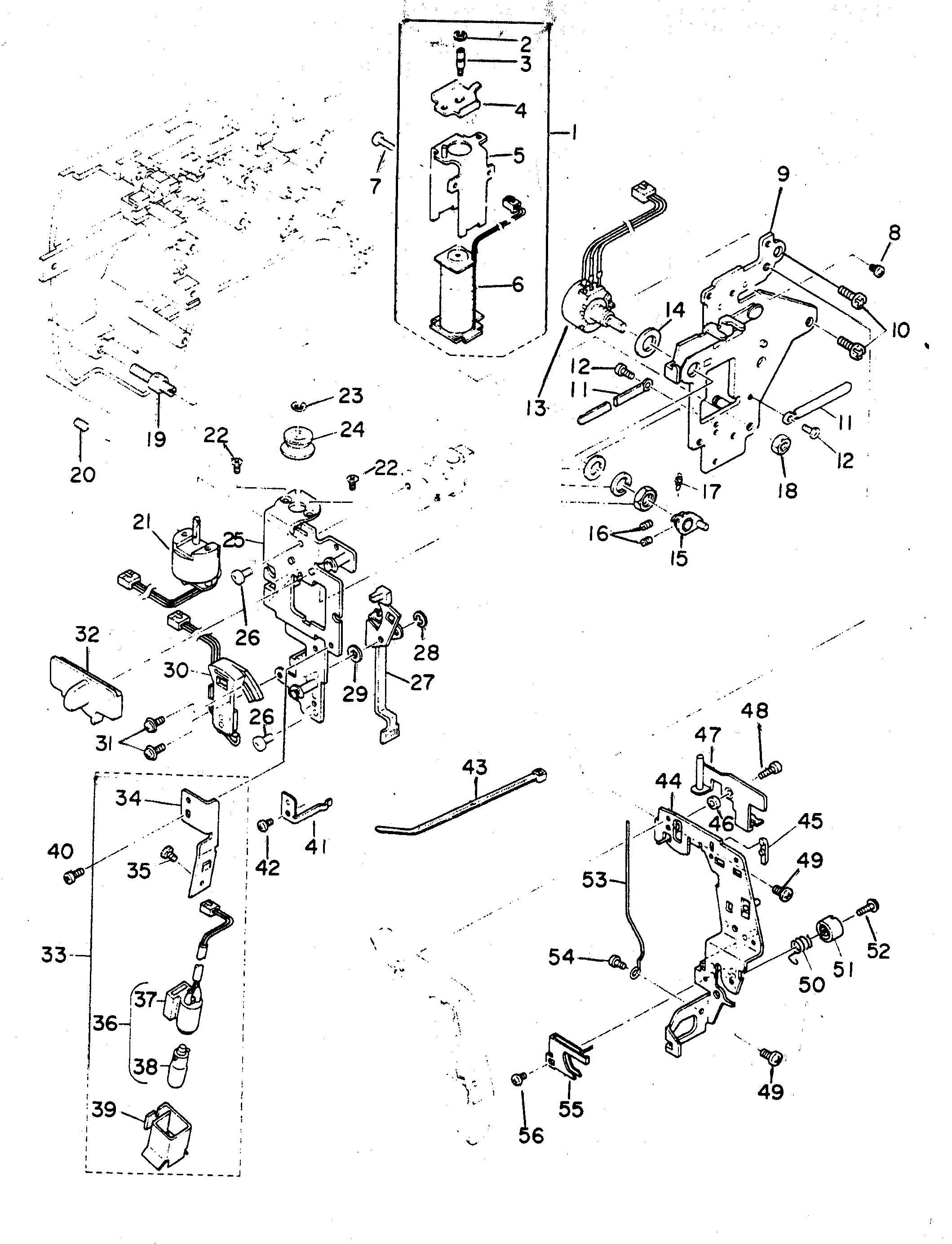 Singer PROFESSIONAL XL-10 face plate encoder diagram