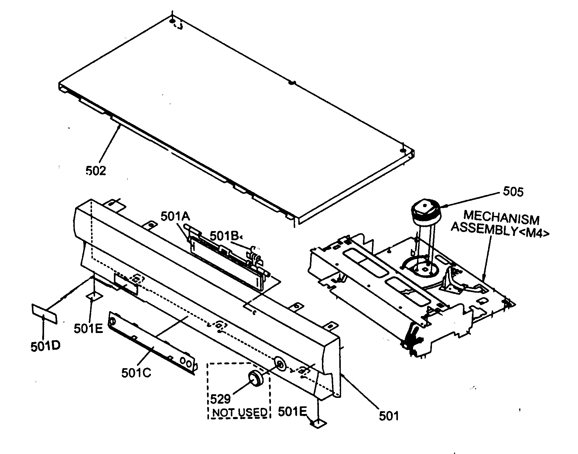 JVC HR-S5902US cabinet parts diagram