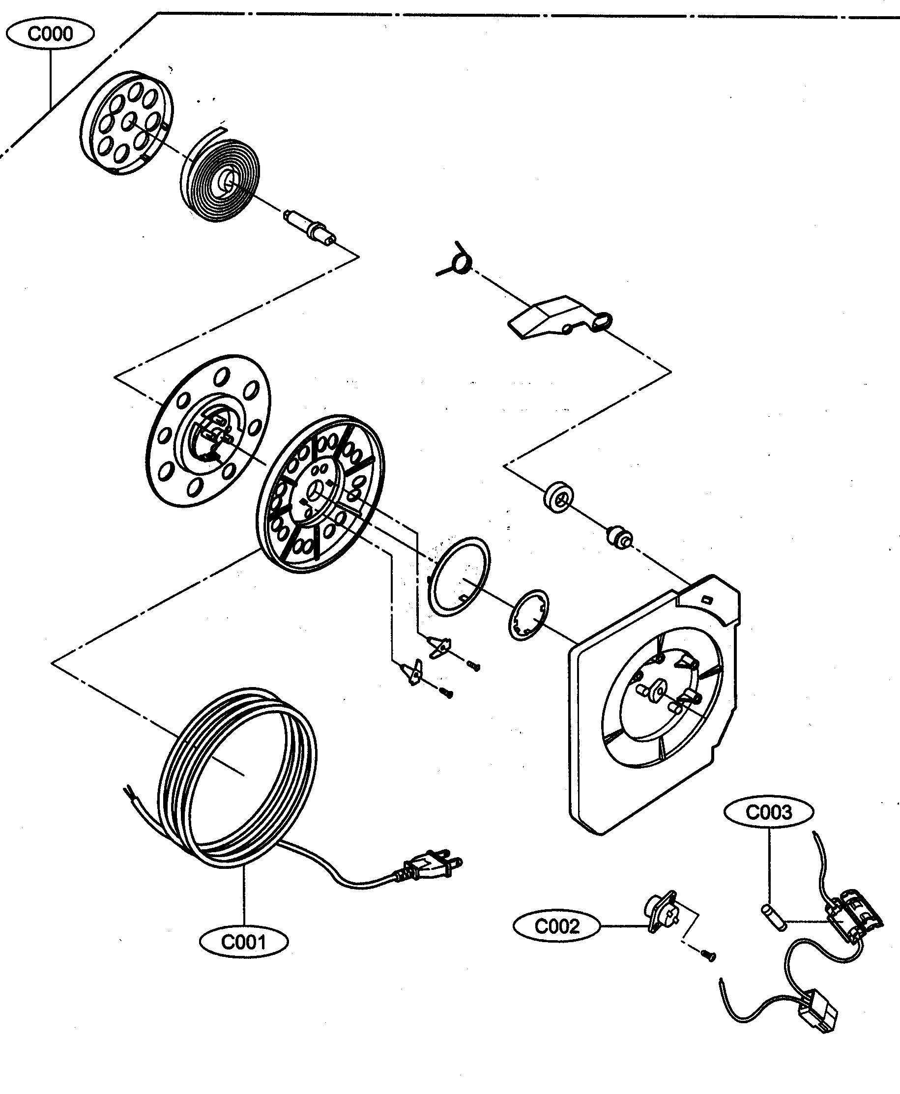 Kenmore 72123150000 cord reel assy diagram