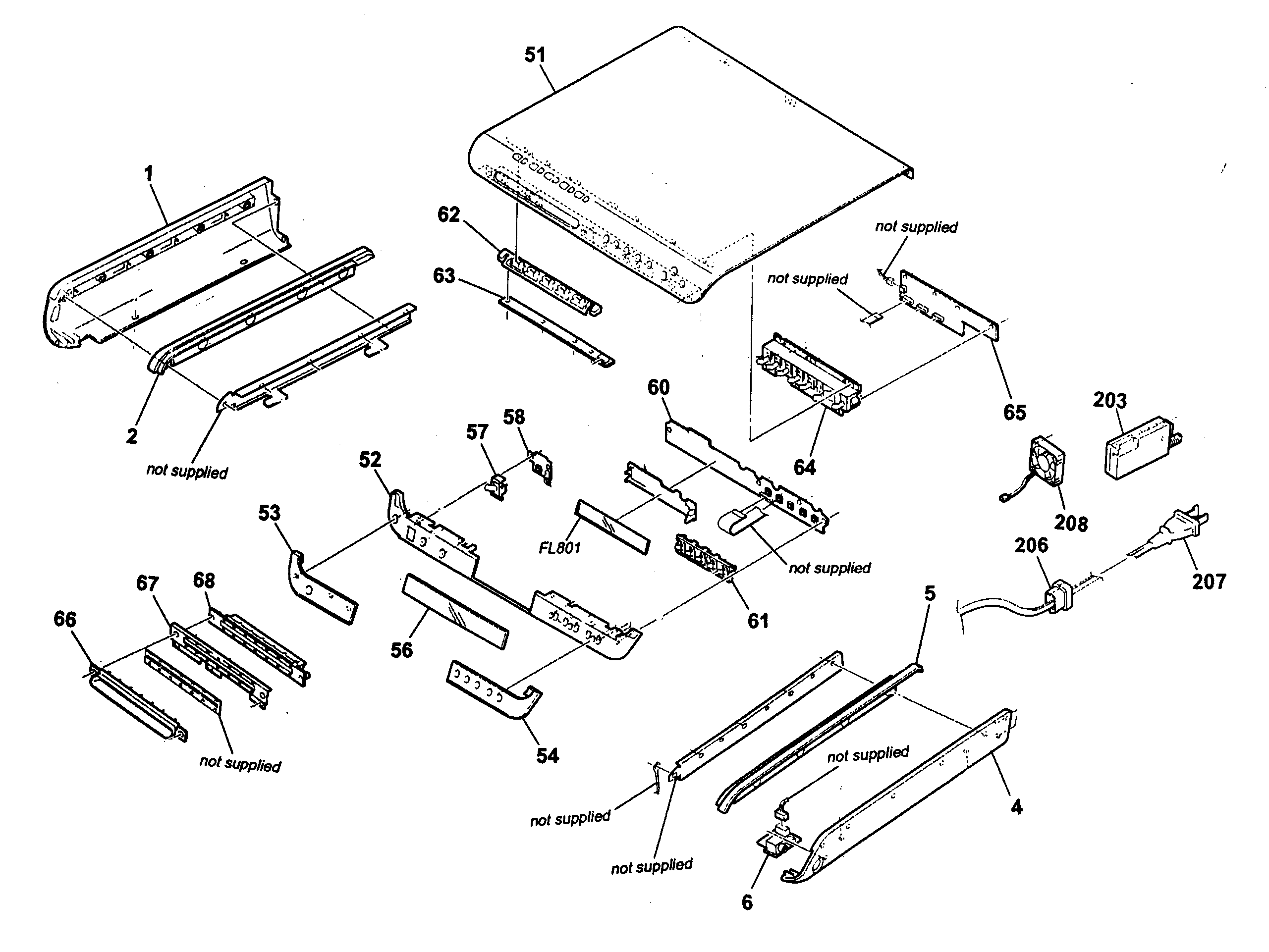 Sony HCD-FC7 cabinet parts diagram