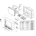 Funai 19TVD3S cabinet parts diagram