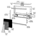 Magnavox 55PL9523 front cabinet parts diagram