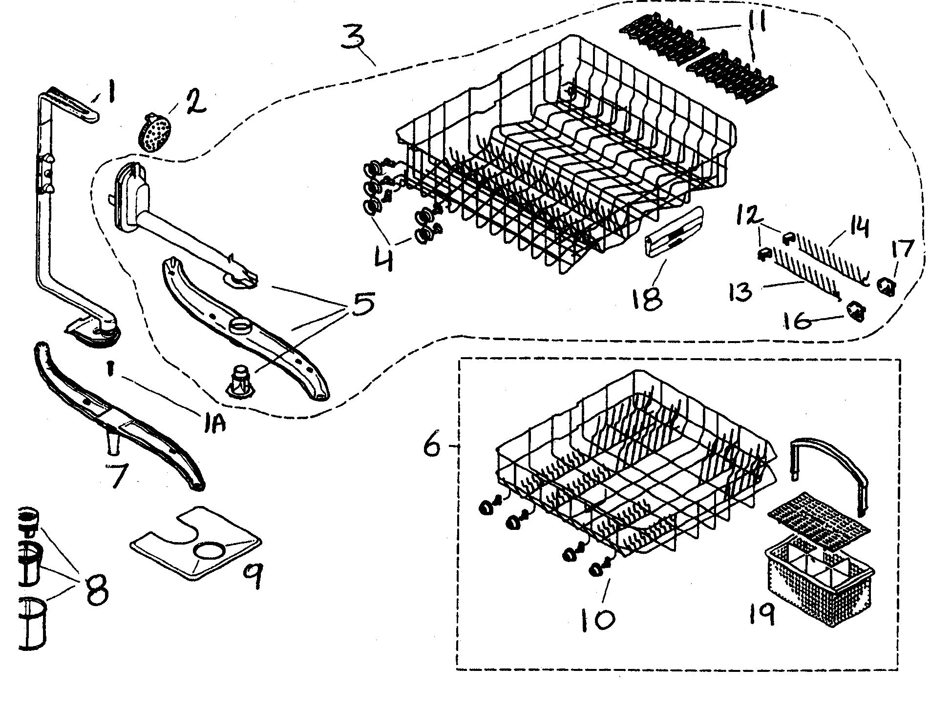 Bosch SHU43C02UC/14 racks diagram
