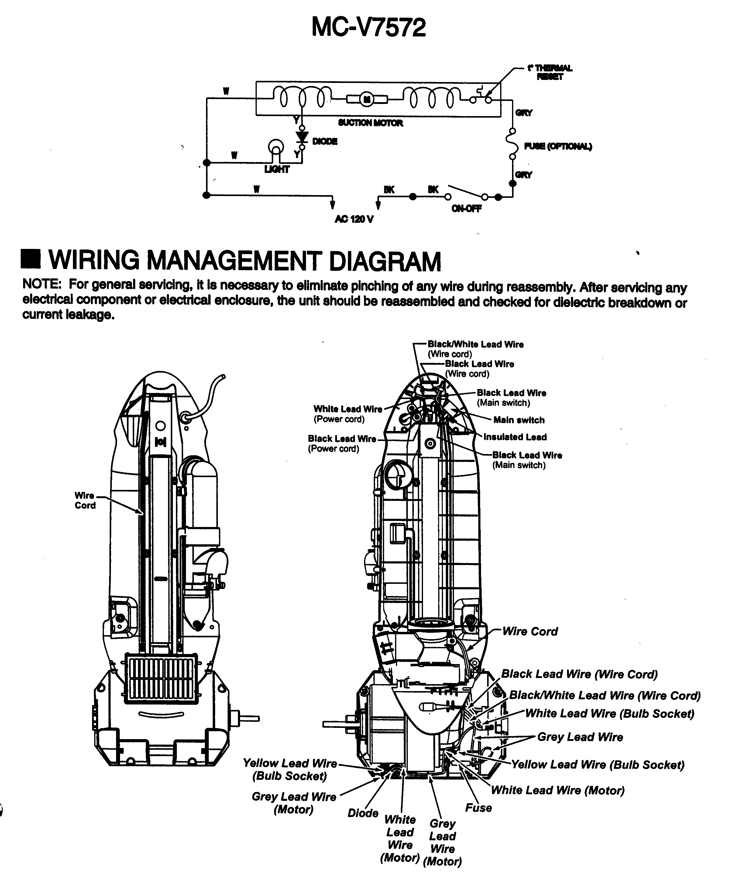 Panasonic MC-V757200 wiring diagram diagram