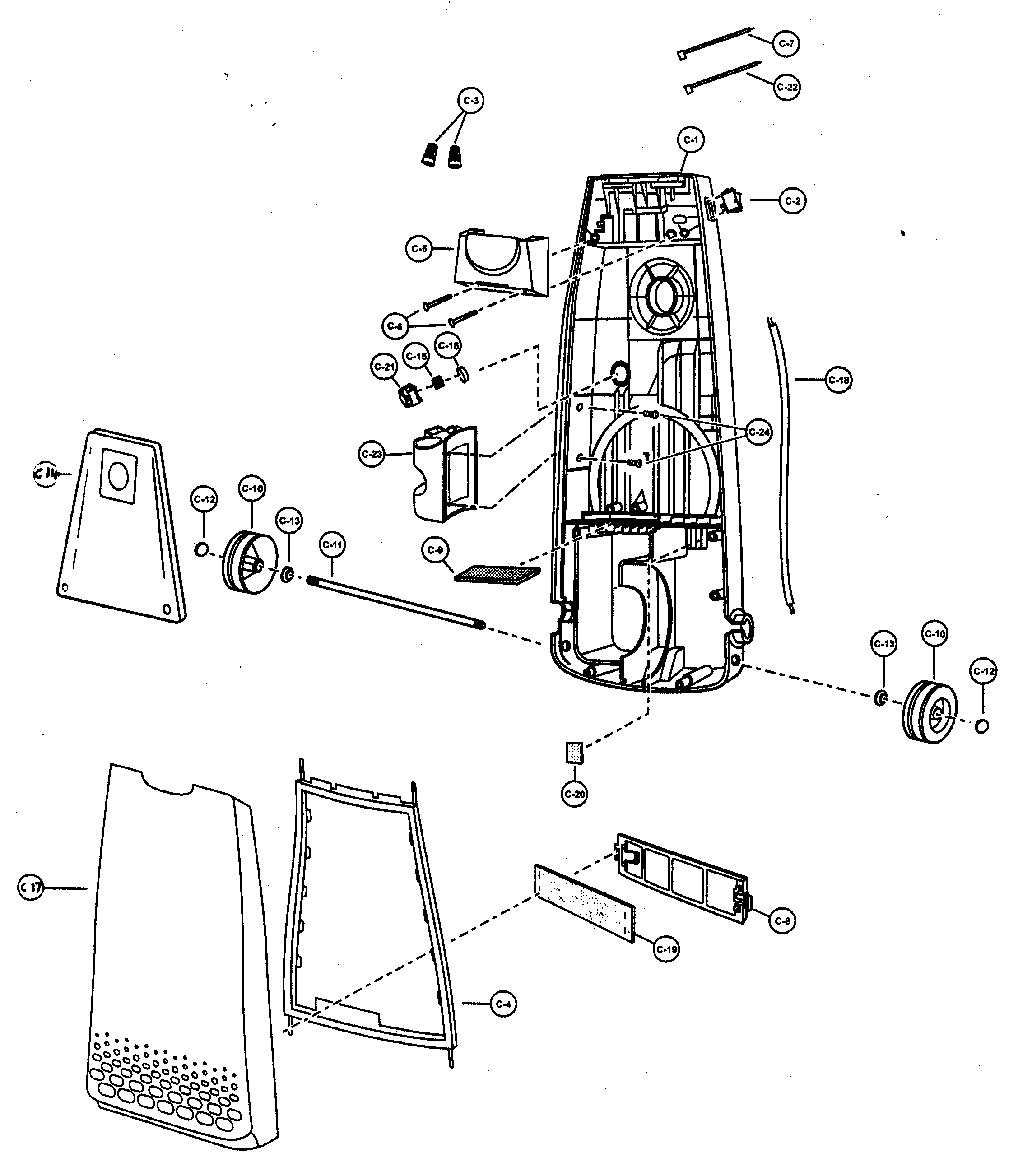 Panasonic MC-V731200 body diagram