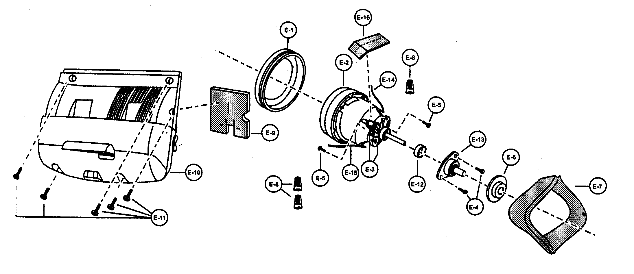 Panasonic MC-V731200 motor case/motor diagram