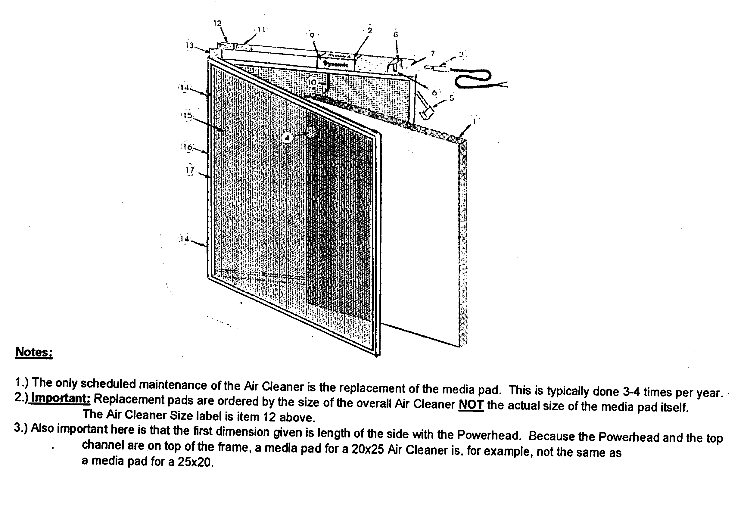 Dynamic Air P1020 filter diagram