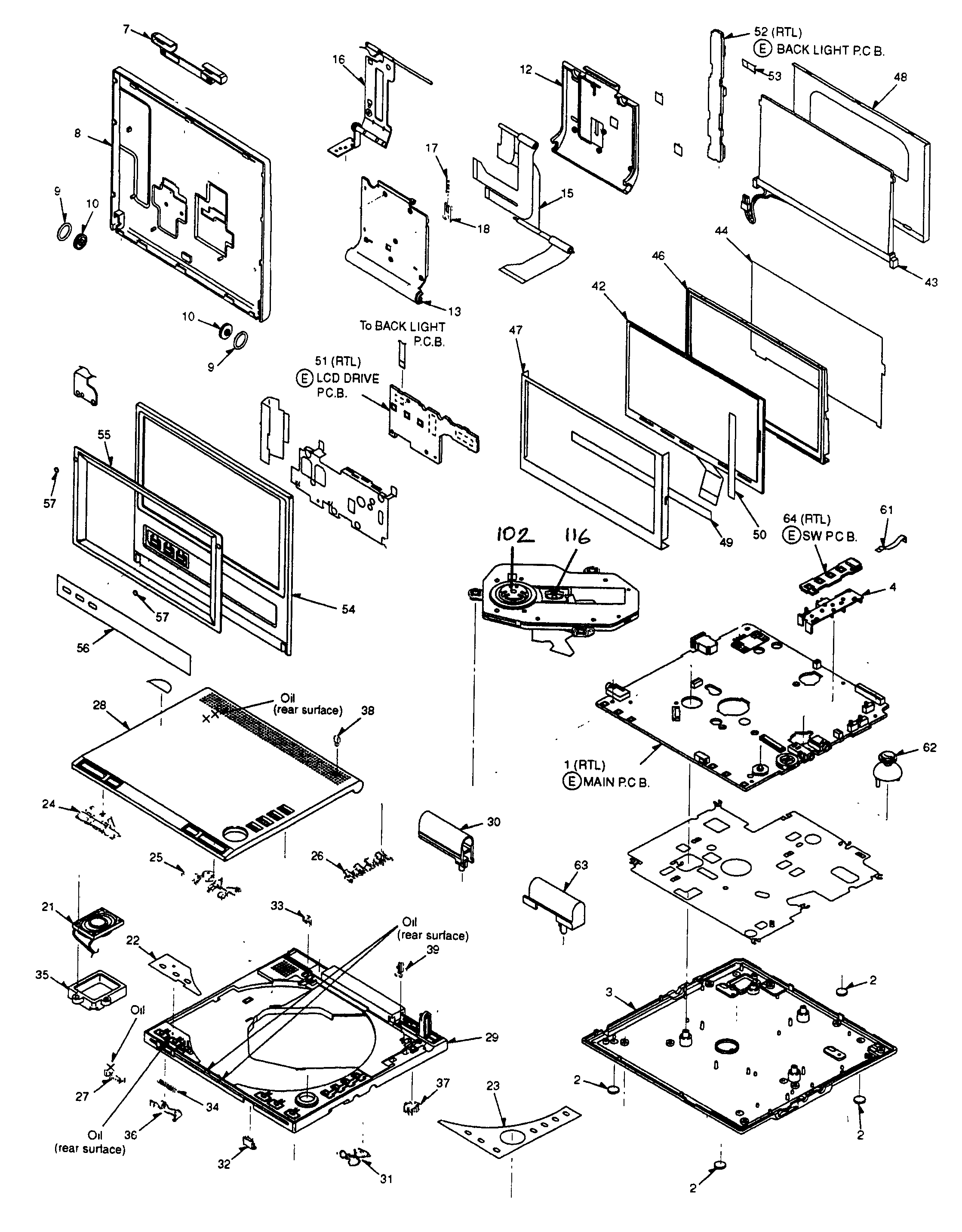 Panasonic DVD-LS5PP cabinet parts diagram