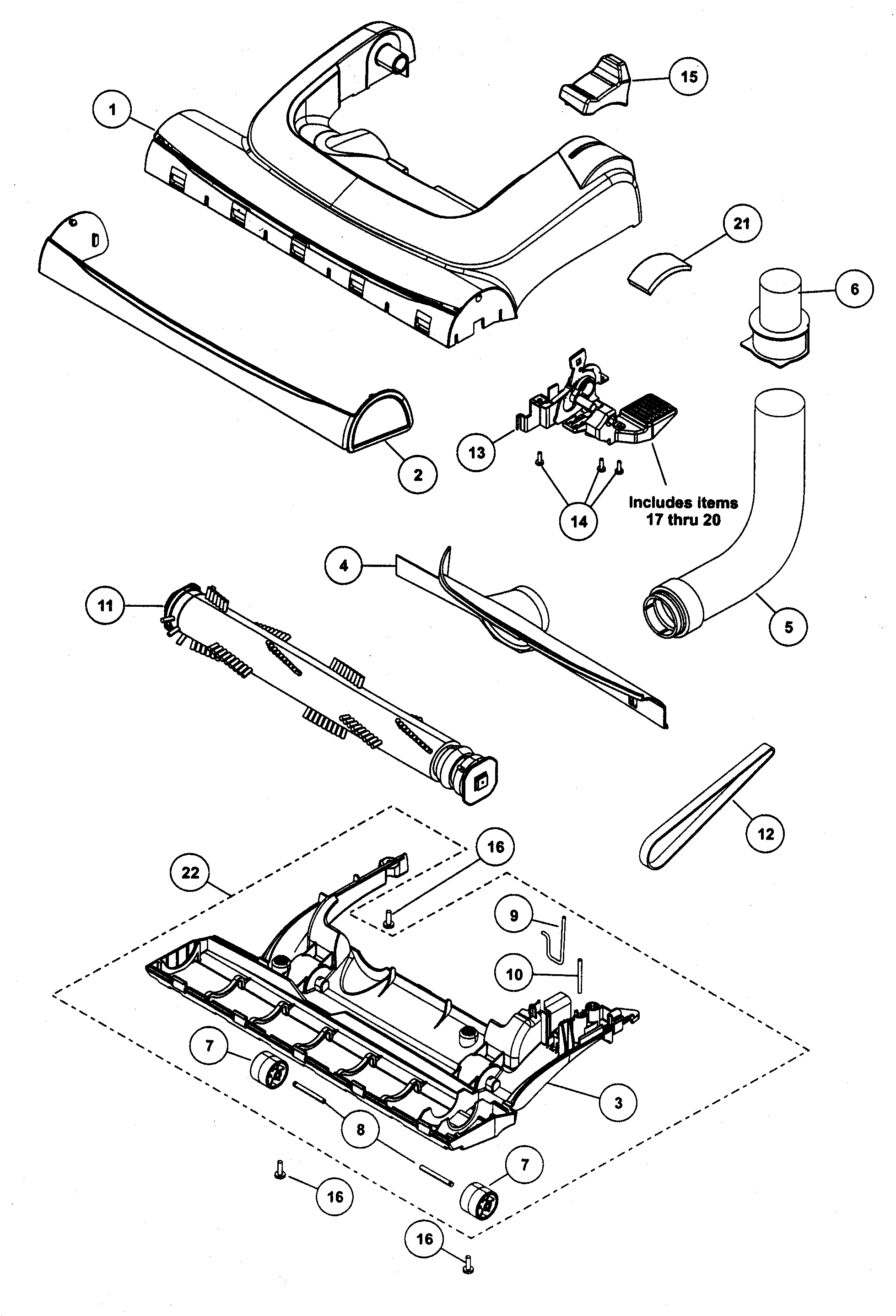 Panasonic MC-V548100 nozzle housing diagram