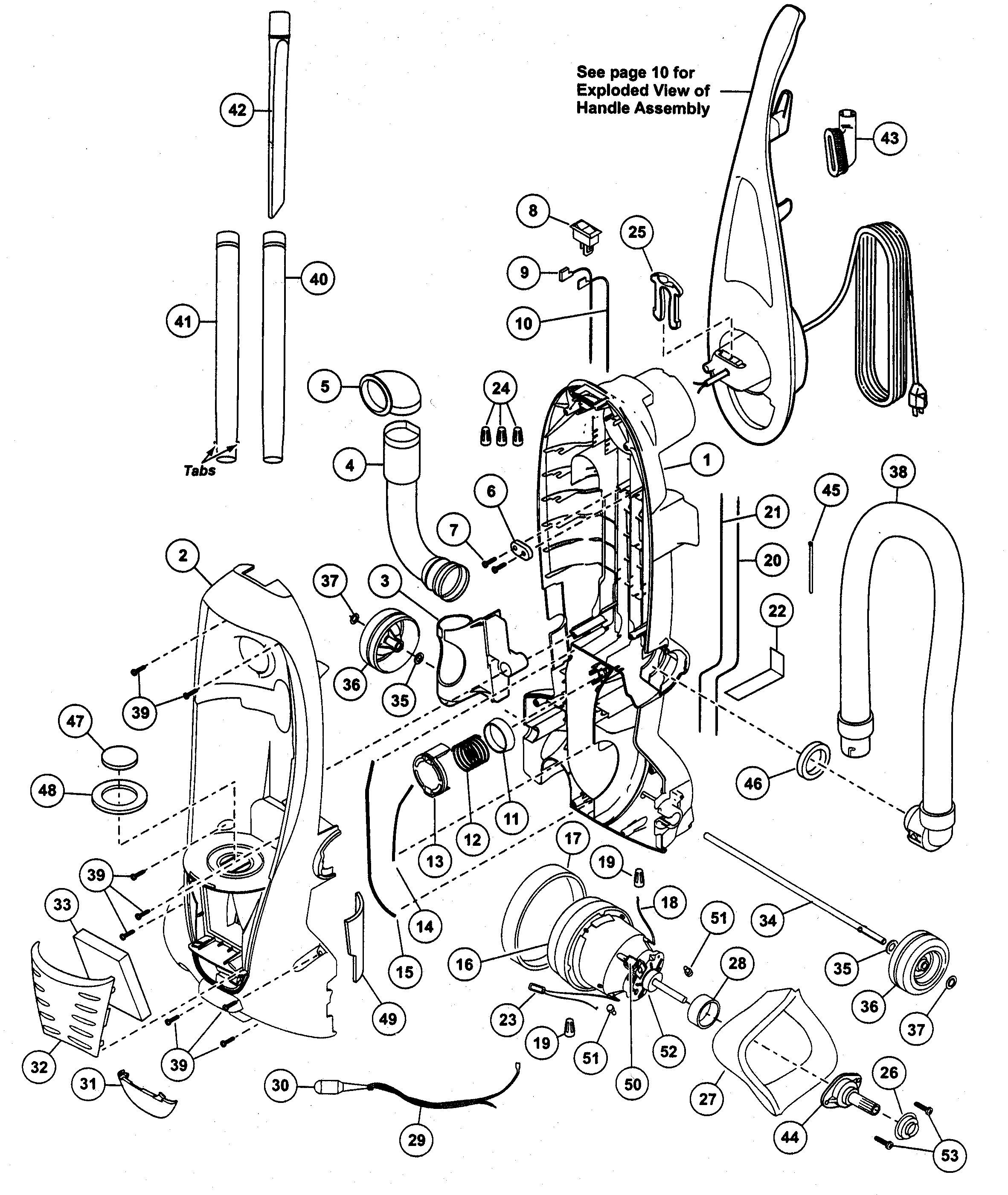 Panasonic MC-V548100 body diagram