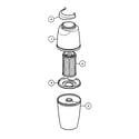 Panasonic MC-V548100 dust bin assy diagram