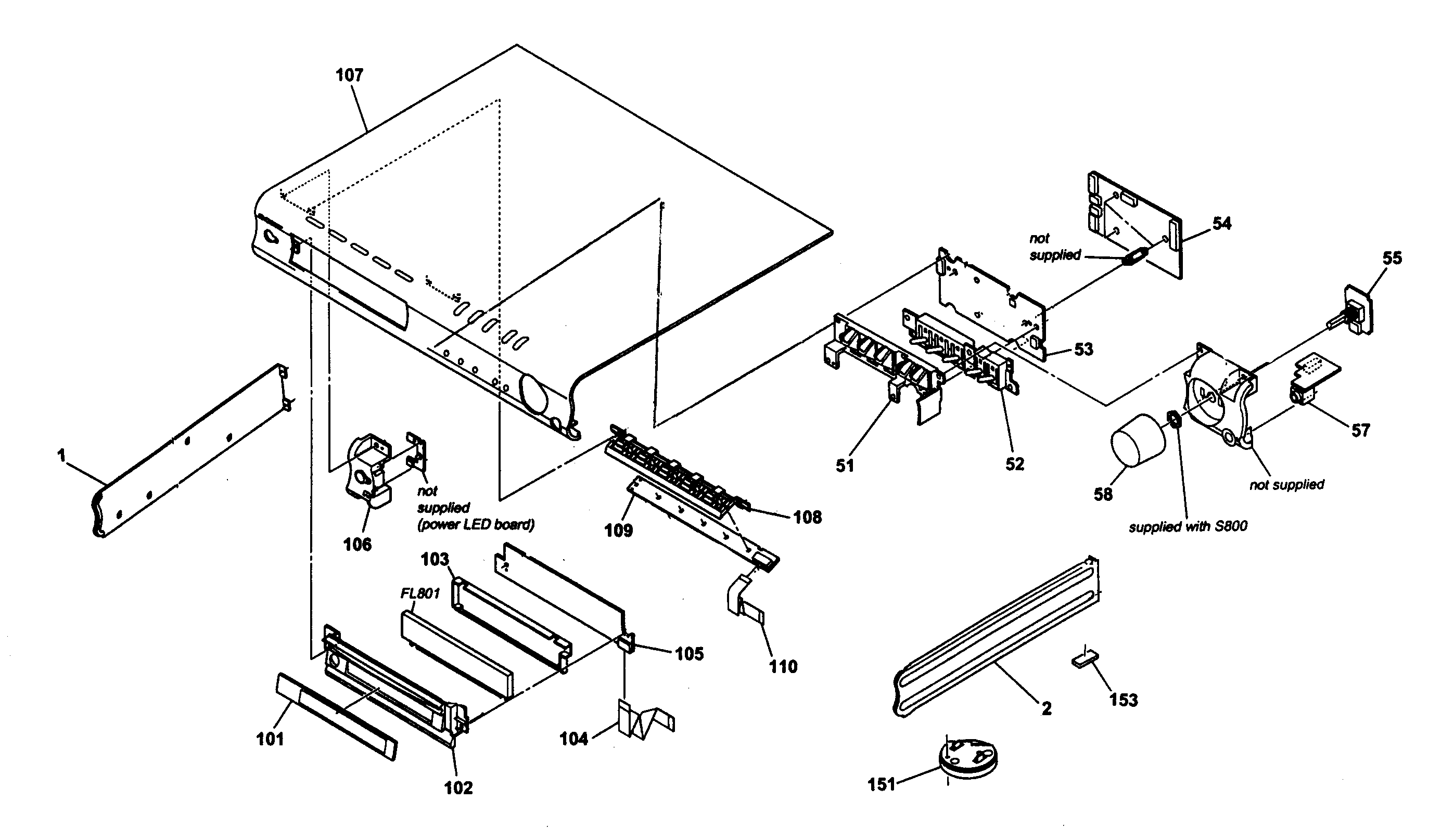 Sony HCD-C990 cabinet parts diagram