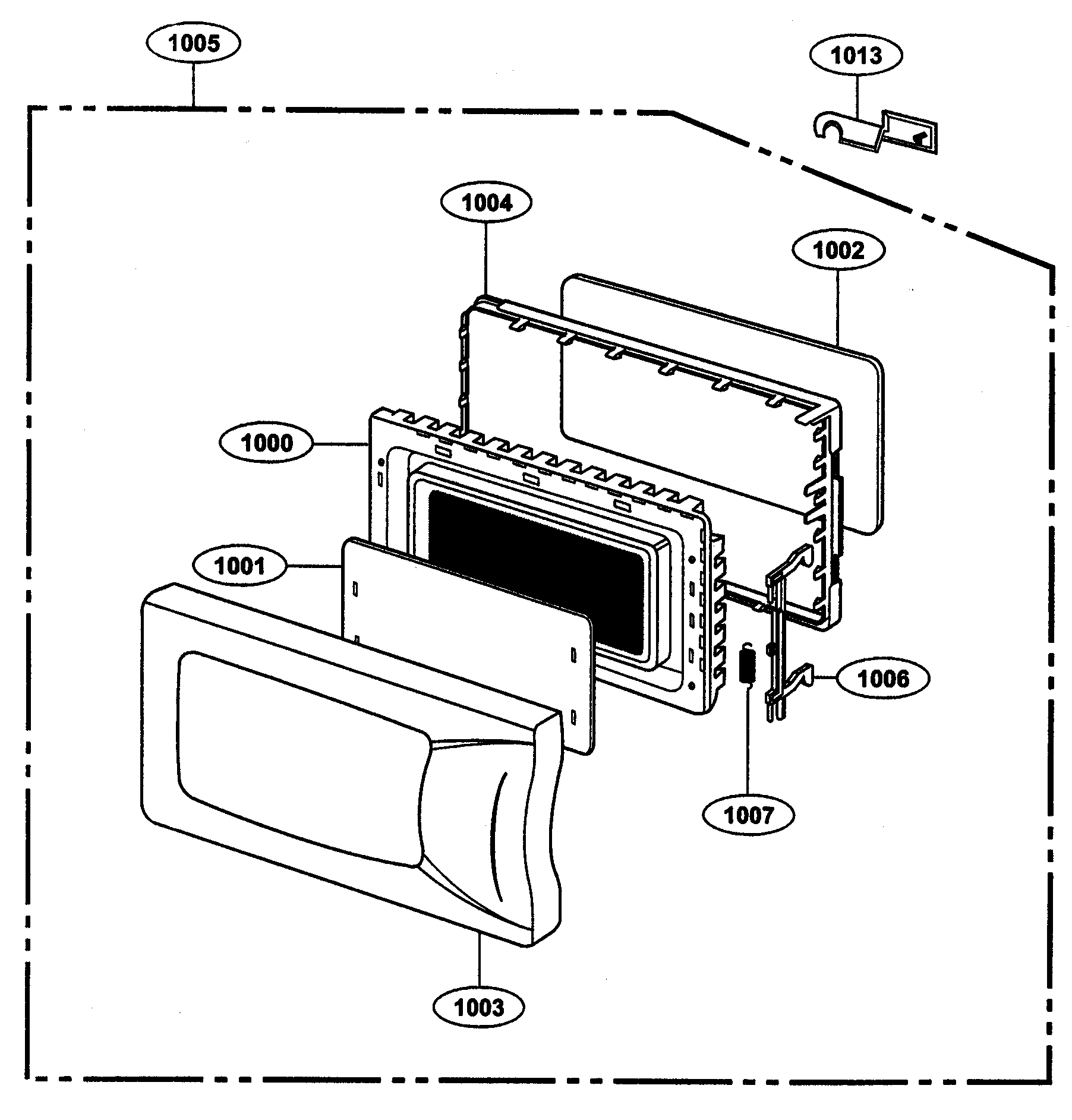 Kenmore 72163352300 door diagram