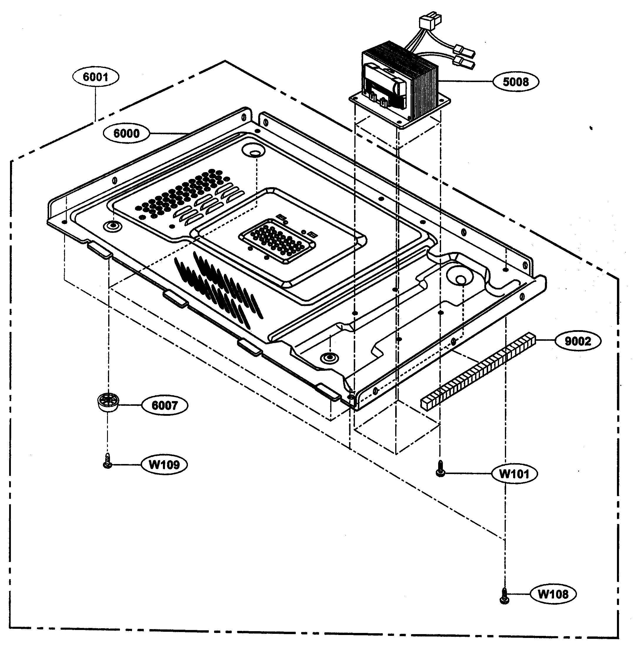 Kenmore 72163352300 base plate diagram