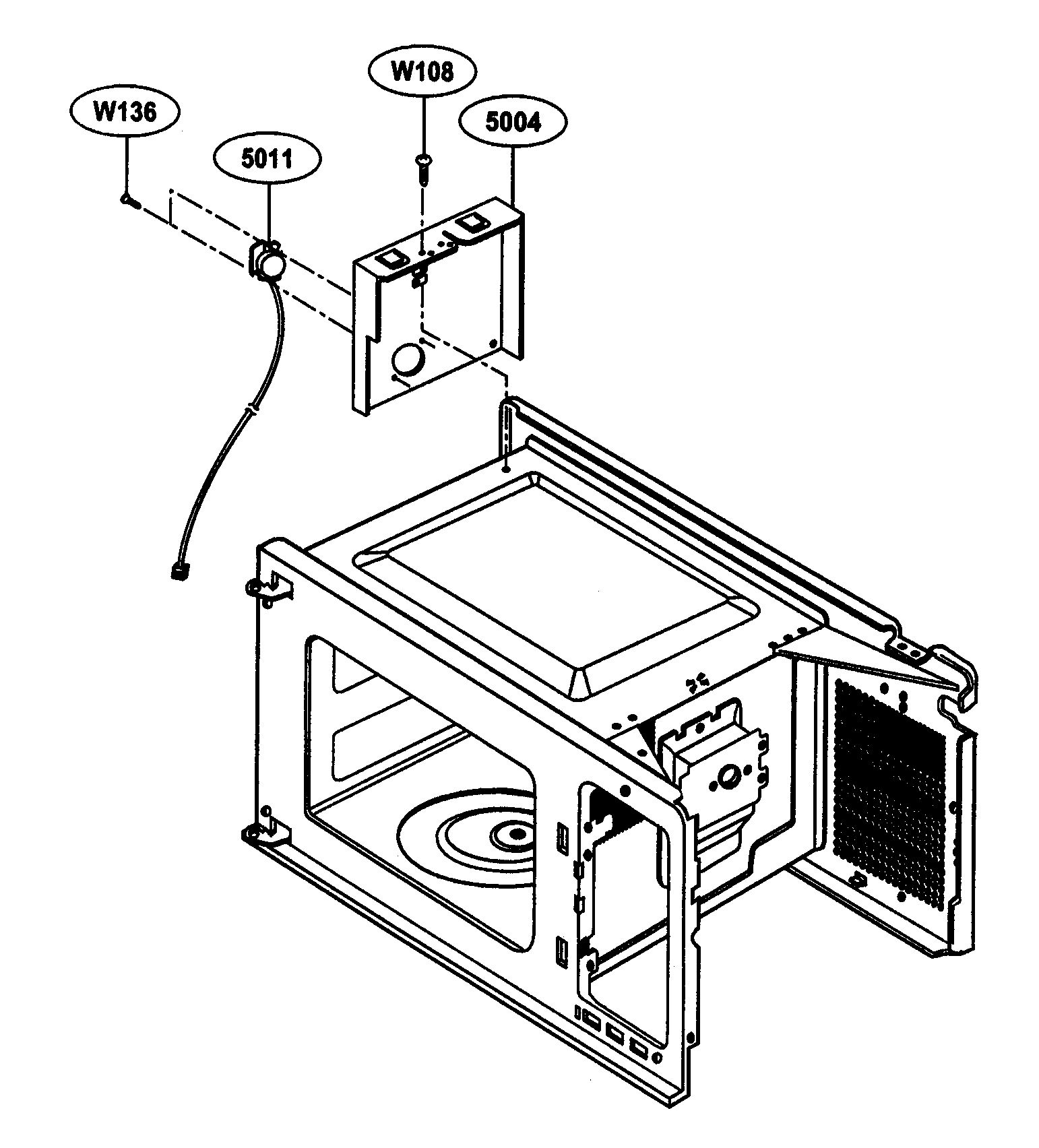 Kenmore 72163352300 sensor diagram