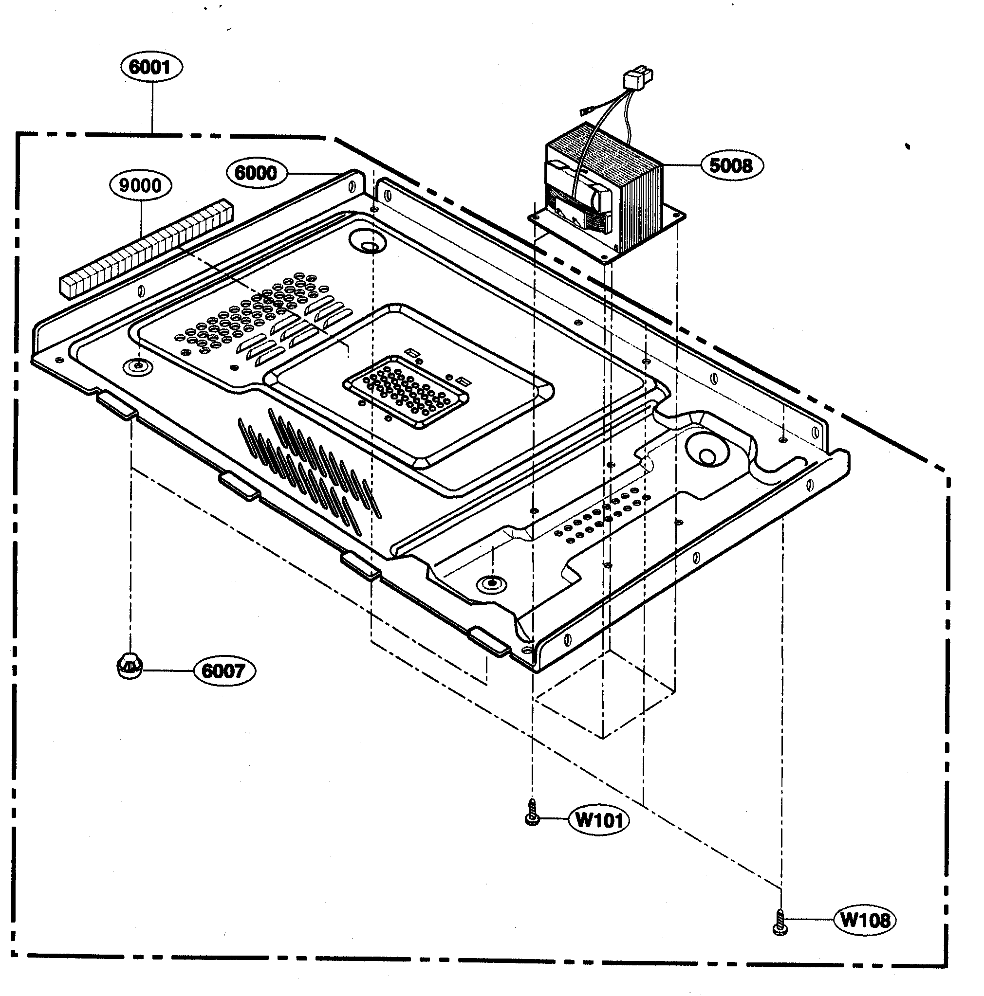 Kenmore 72162349202 base plate diagram