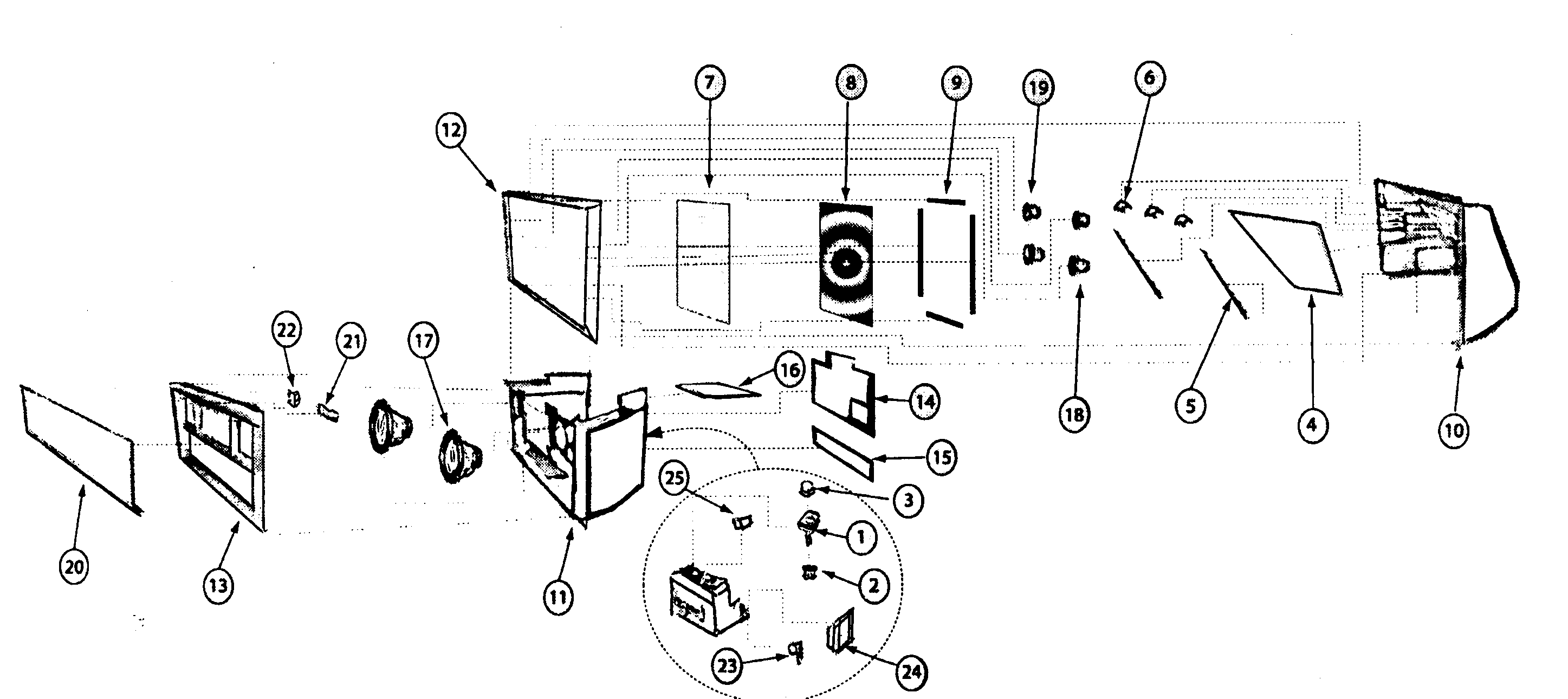 Panasonic PT-56TW53G cabinet parts diagram