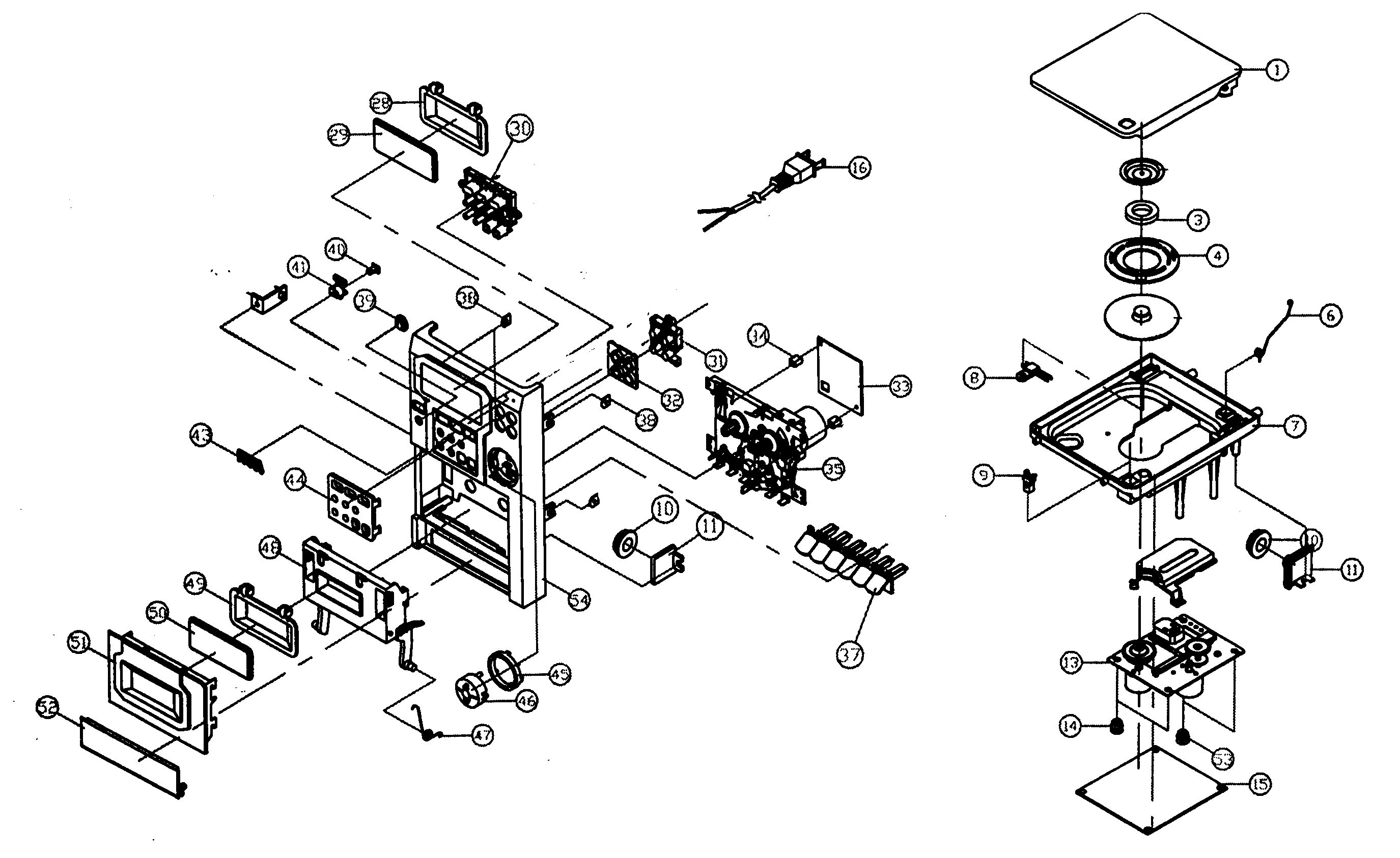 RCA RS2020 cabinet parts diagram