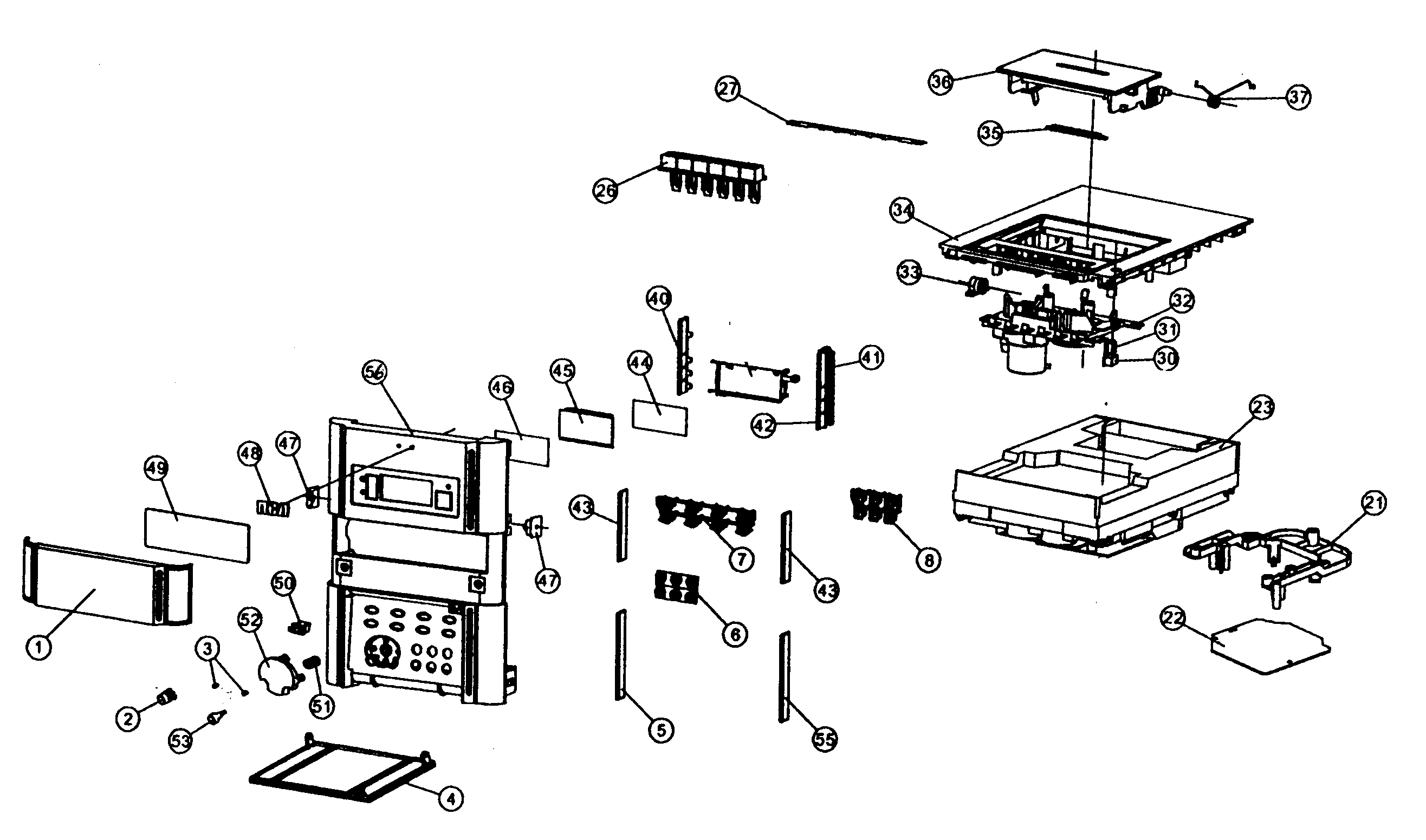 RCA RS2025 cabinet parts diagram