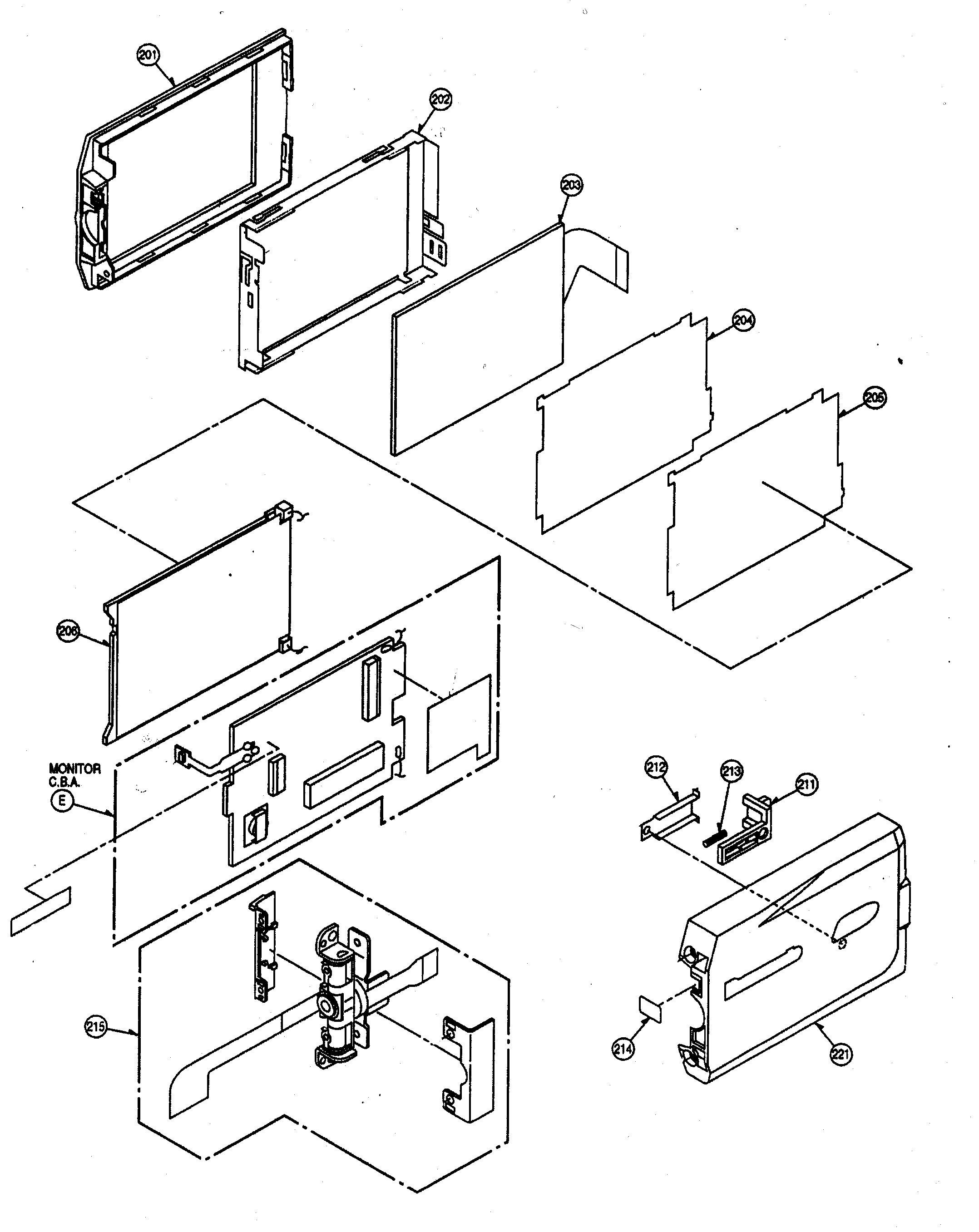 Panasonic PV-GS70 lcd assy diagram