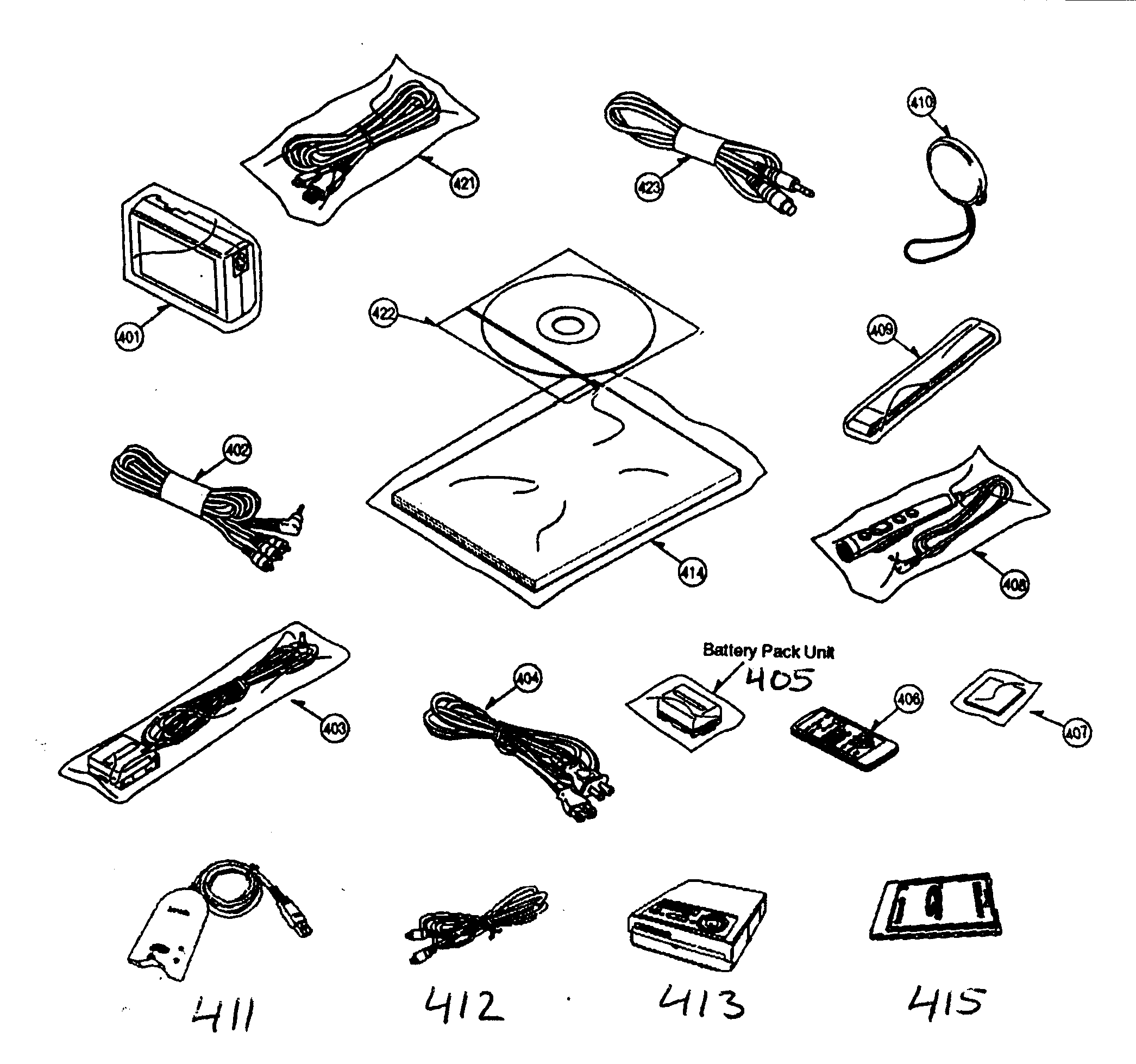 Panasonic PV-GS70 accessorys diagram