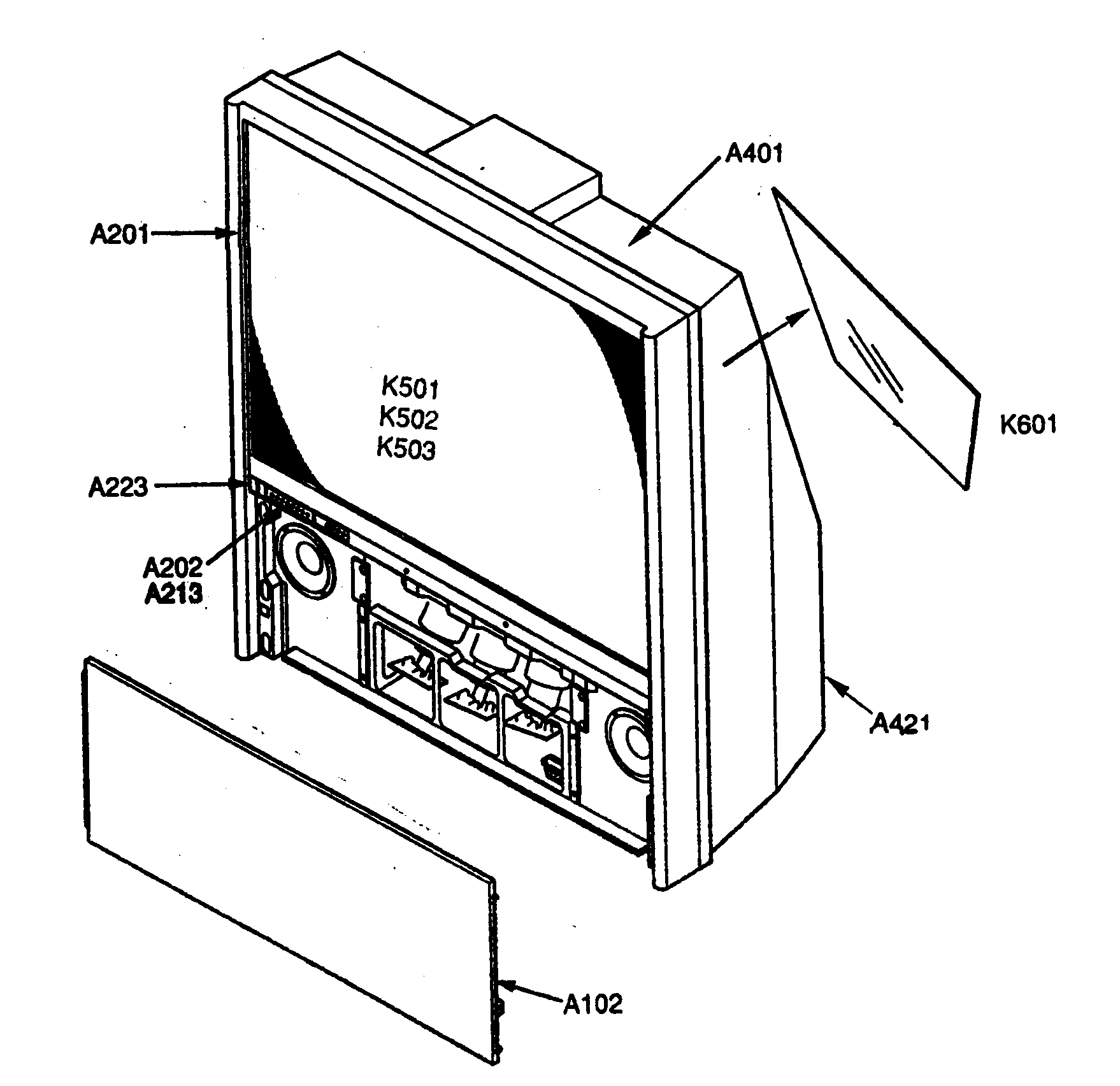Toshiba 65HX93 cabinet parts diagram