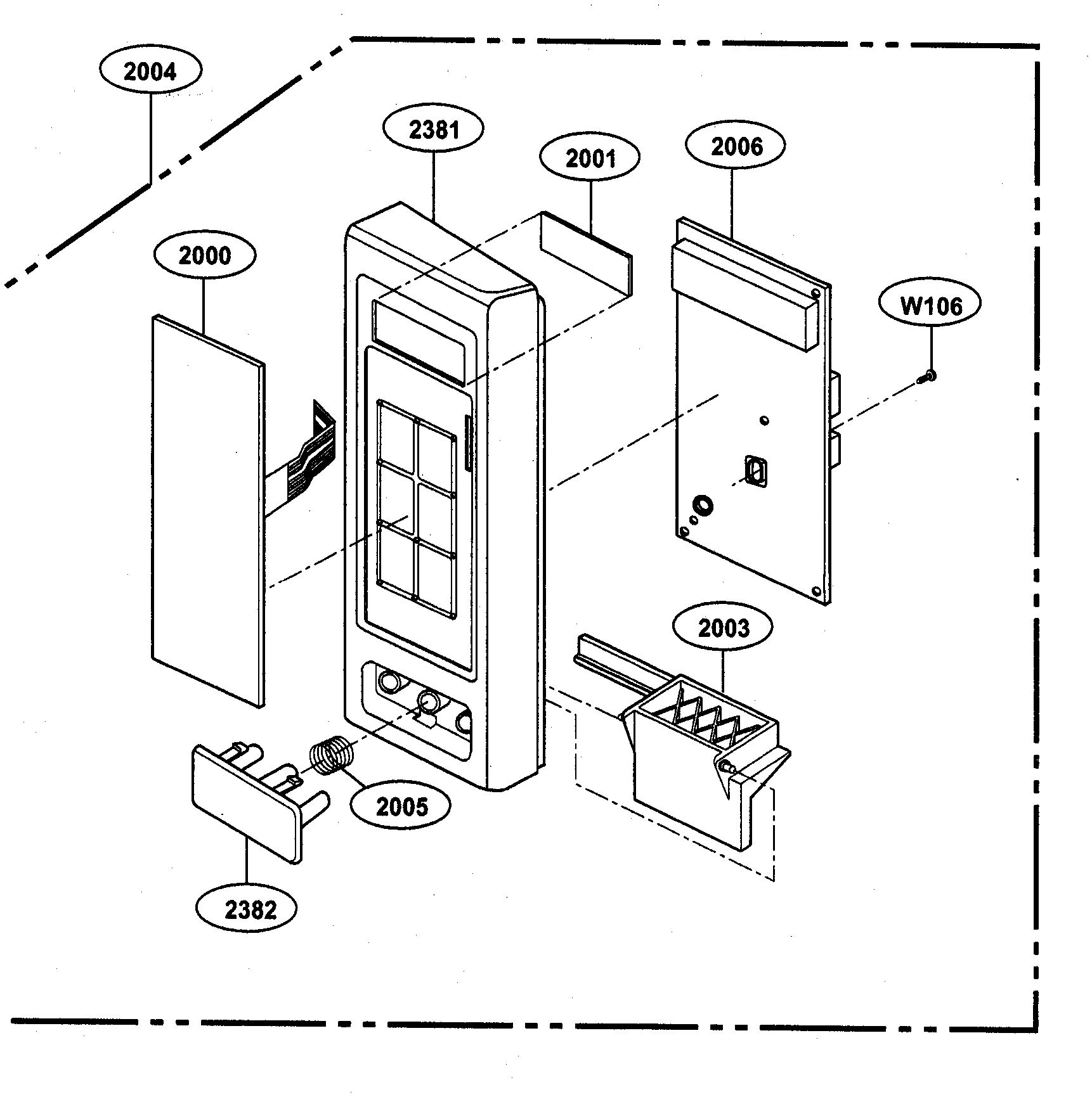Kenmore 72163263300 controller parts diagram