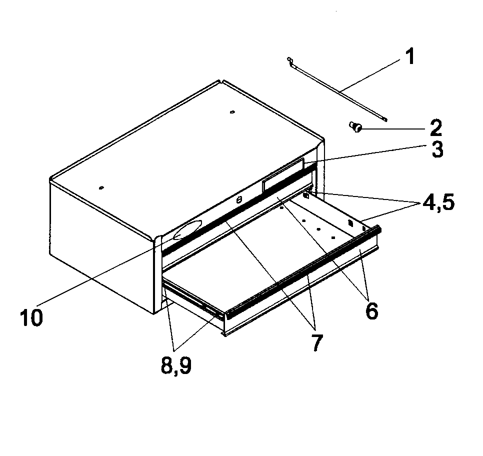 Craftsman 706597110 tool box diagram