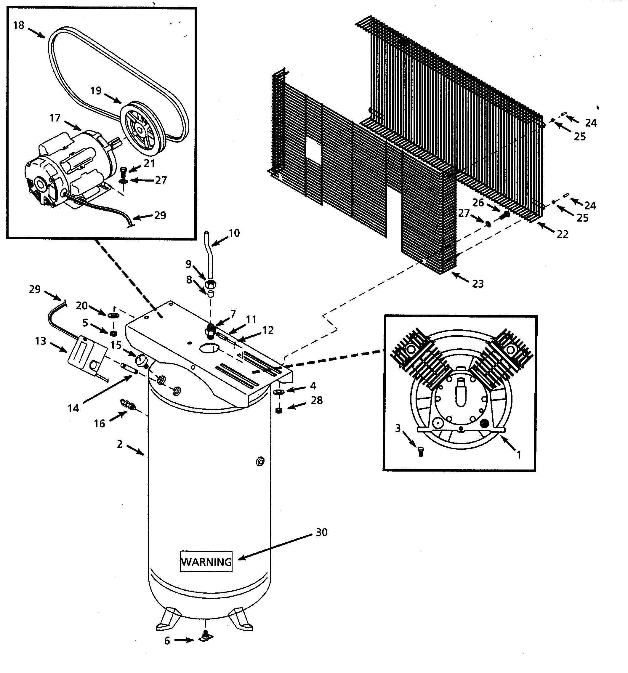 Campbell Hausfeld DP4615 compressor diagram