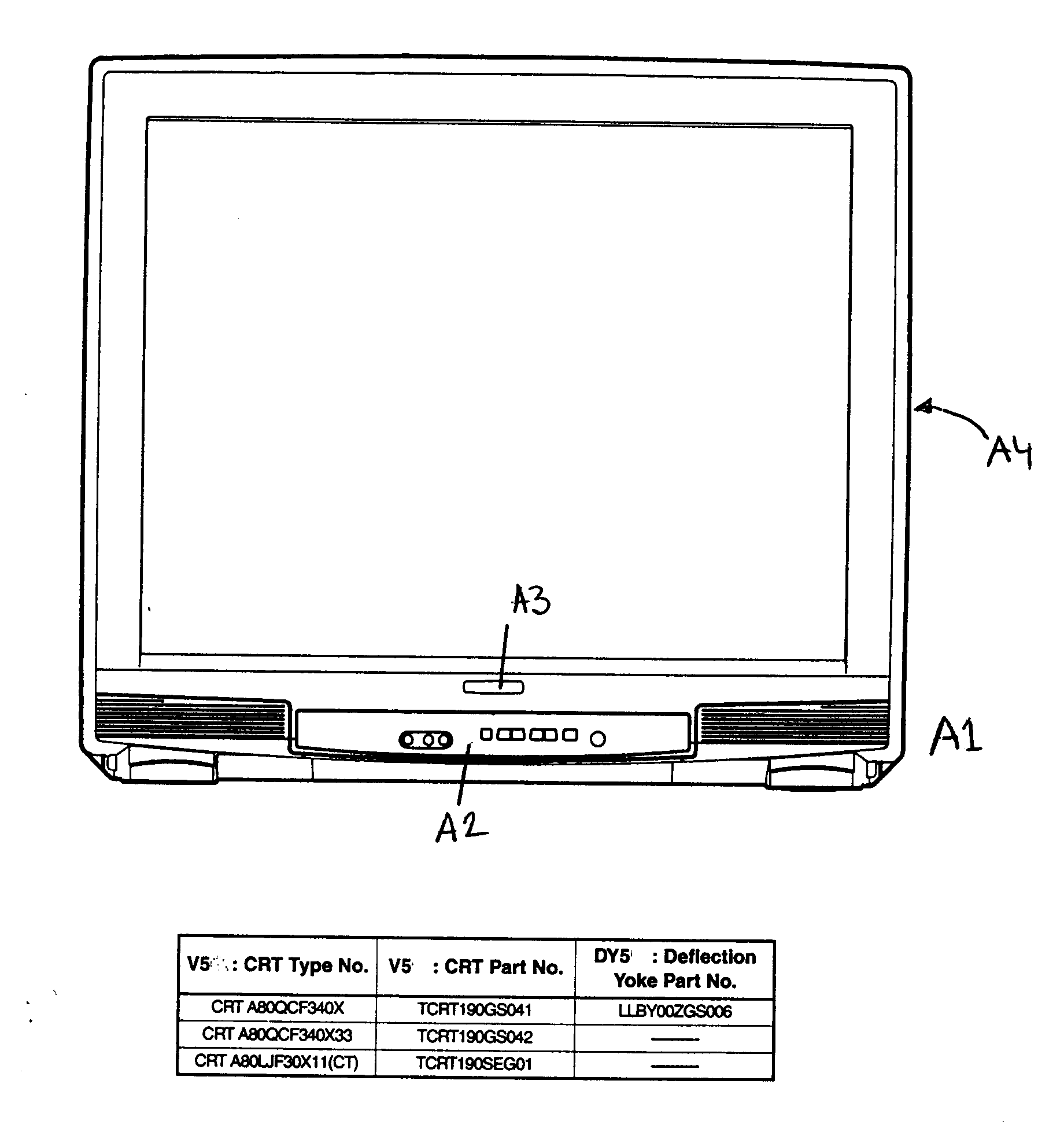Sylvania SST4323 cabinet parts diagram