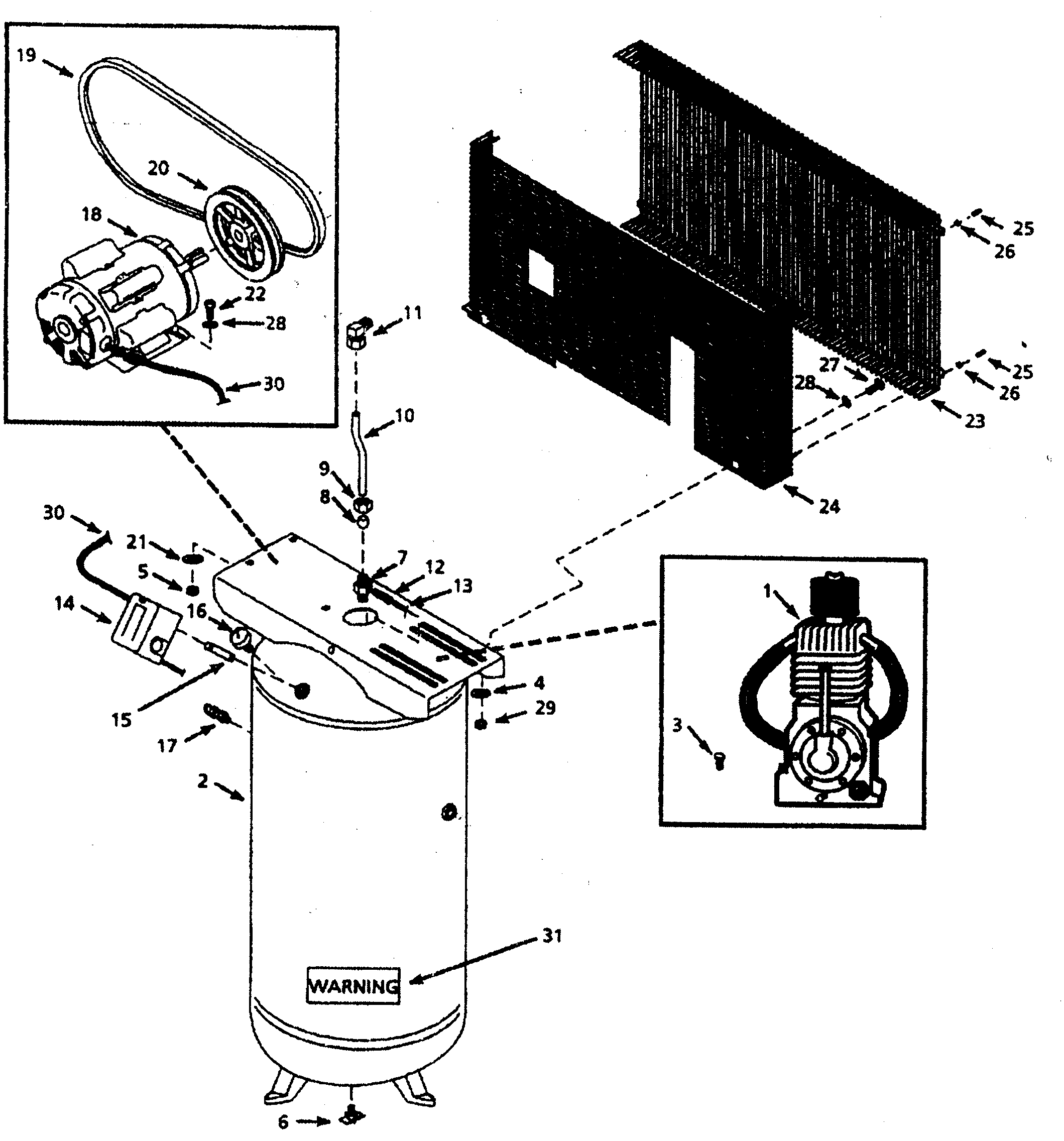 Campbell Hausfeld EX840300 compressor diagram