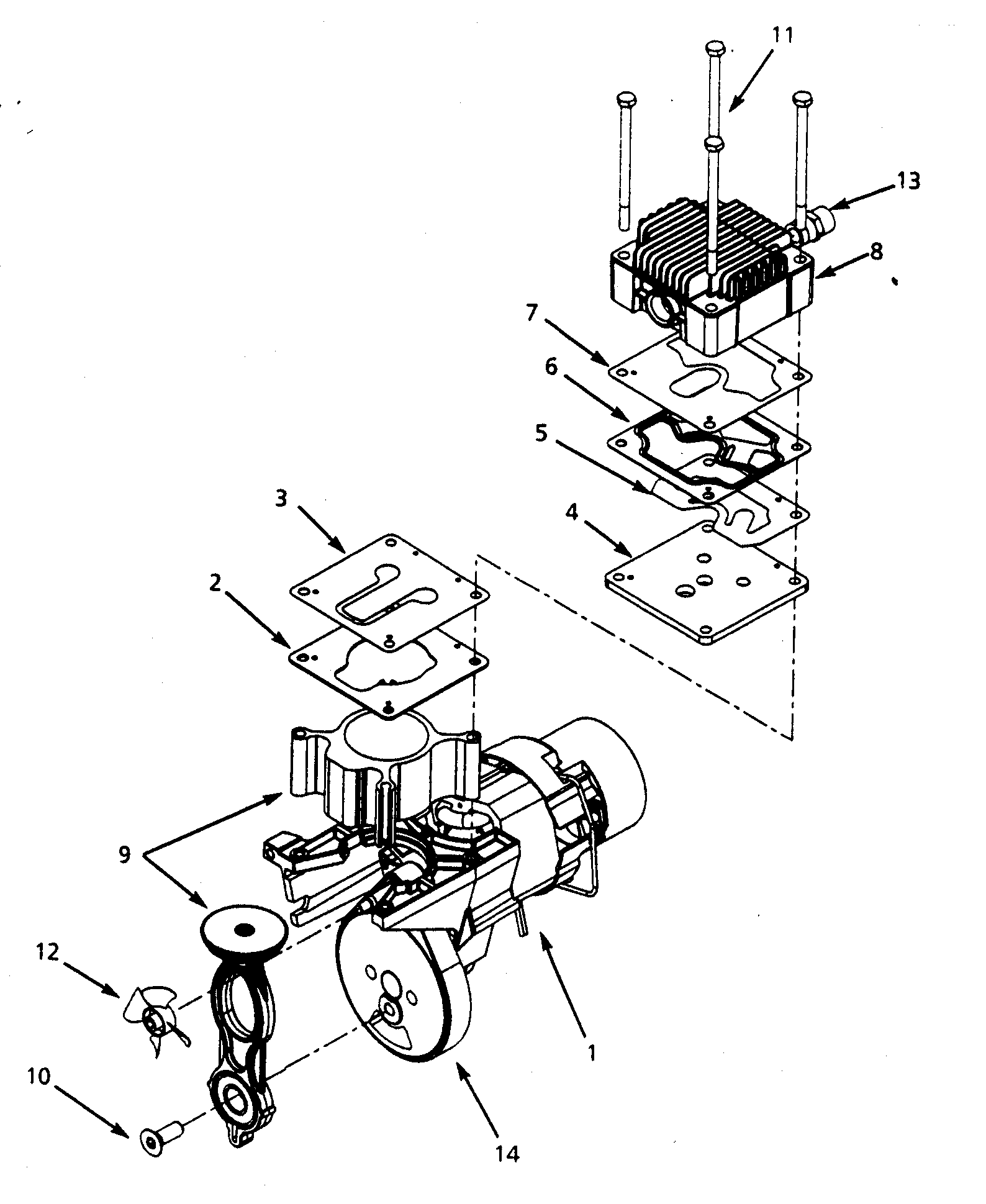 Campbell Hausfeld WL650901 pump assy diagram