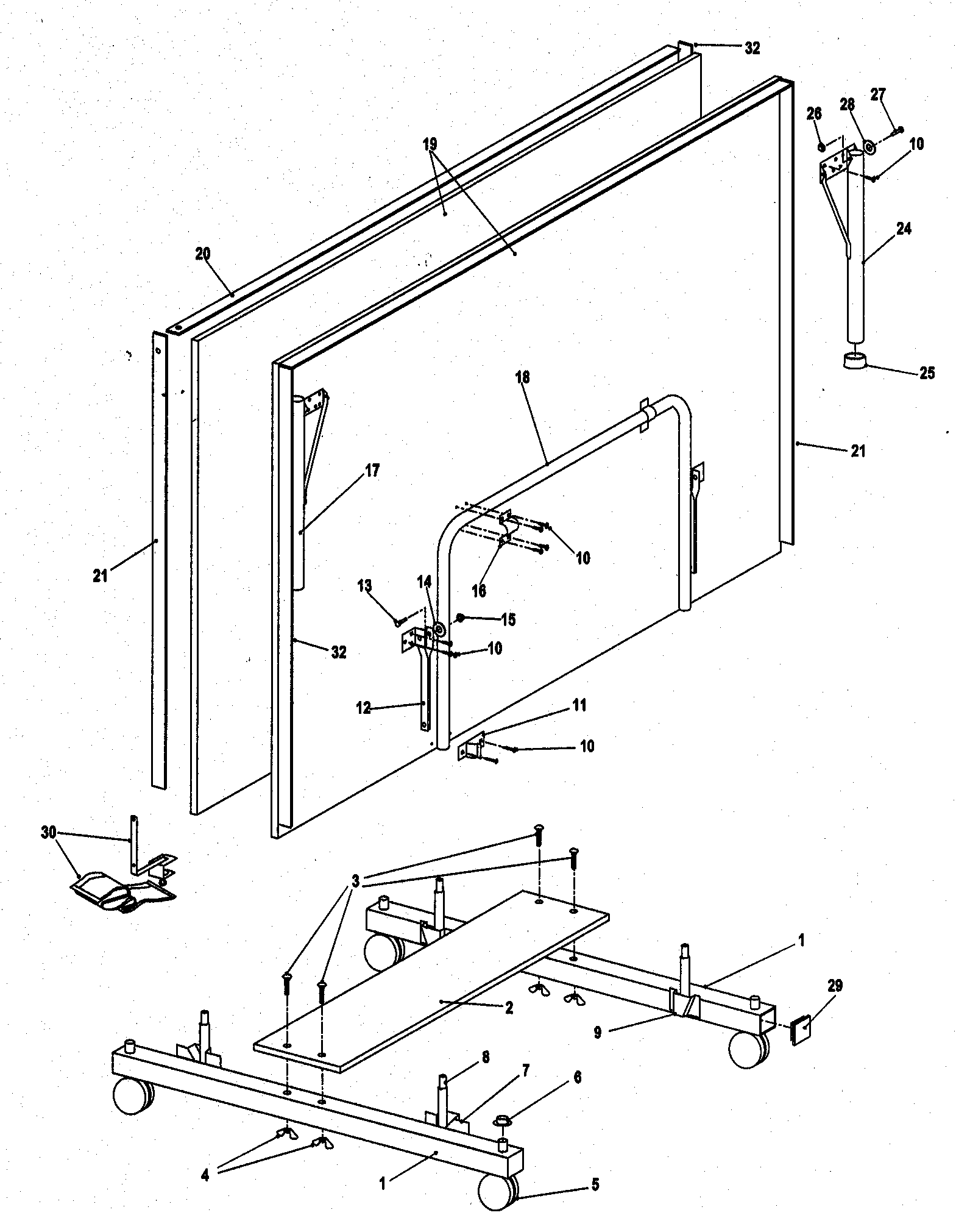 Escalade T8410 tennis table diagram