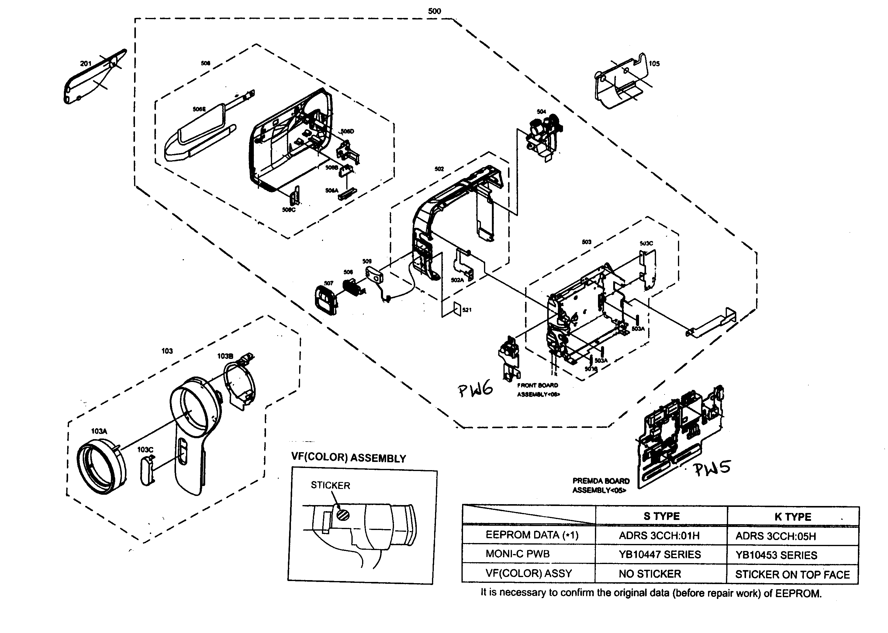 JVC GR-D33US cabinet parts 1 diagram