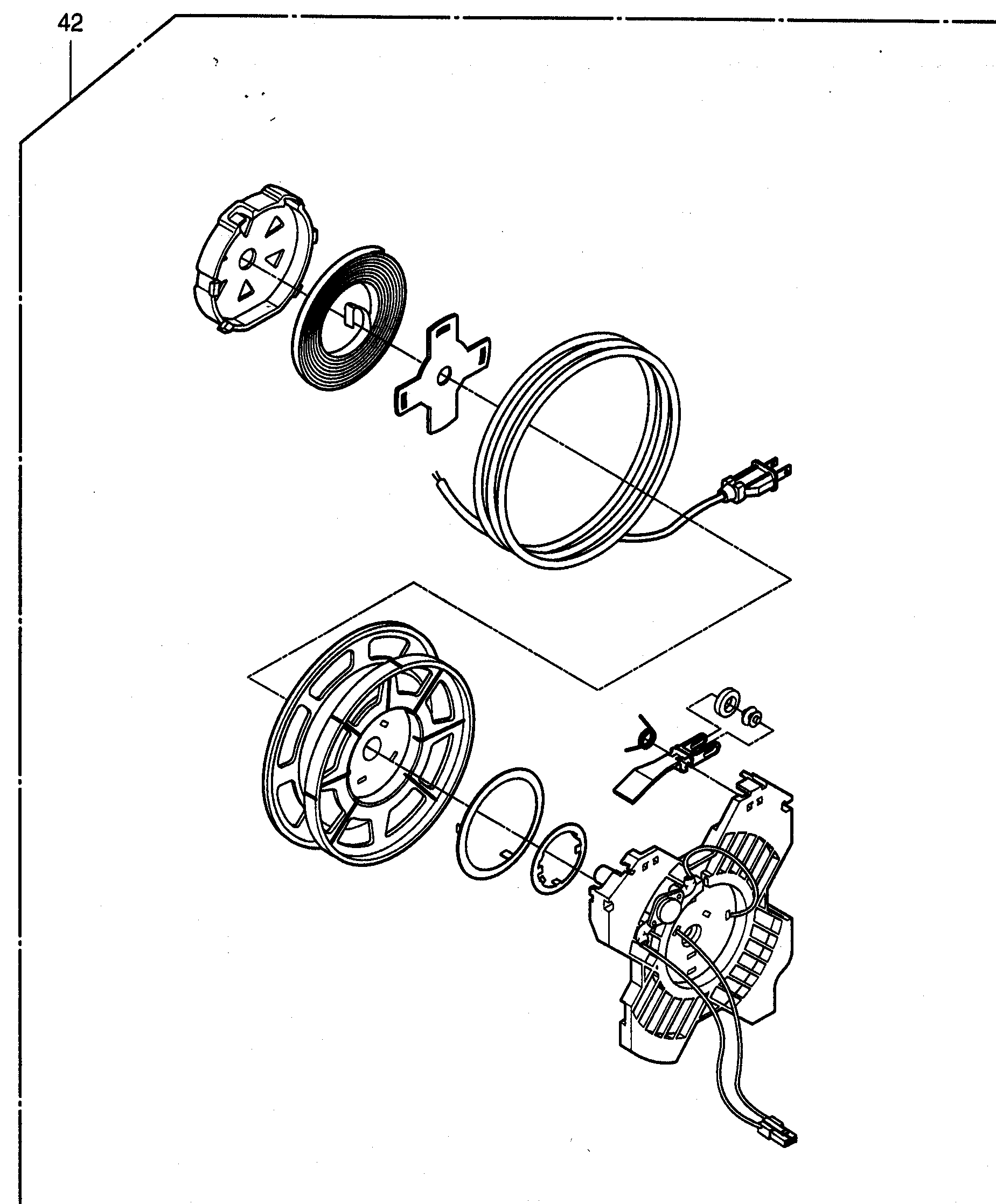 Kenmore 72124295400 cord winding assy diagram