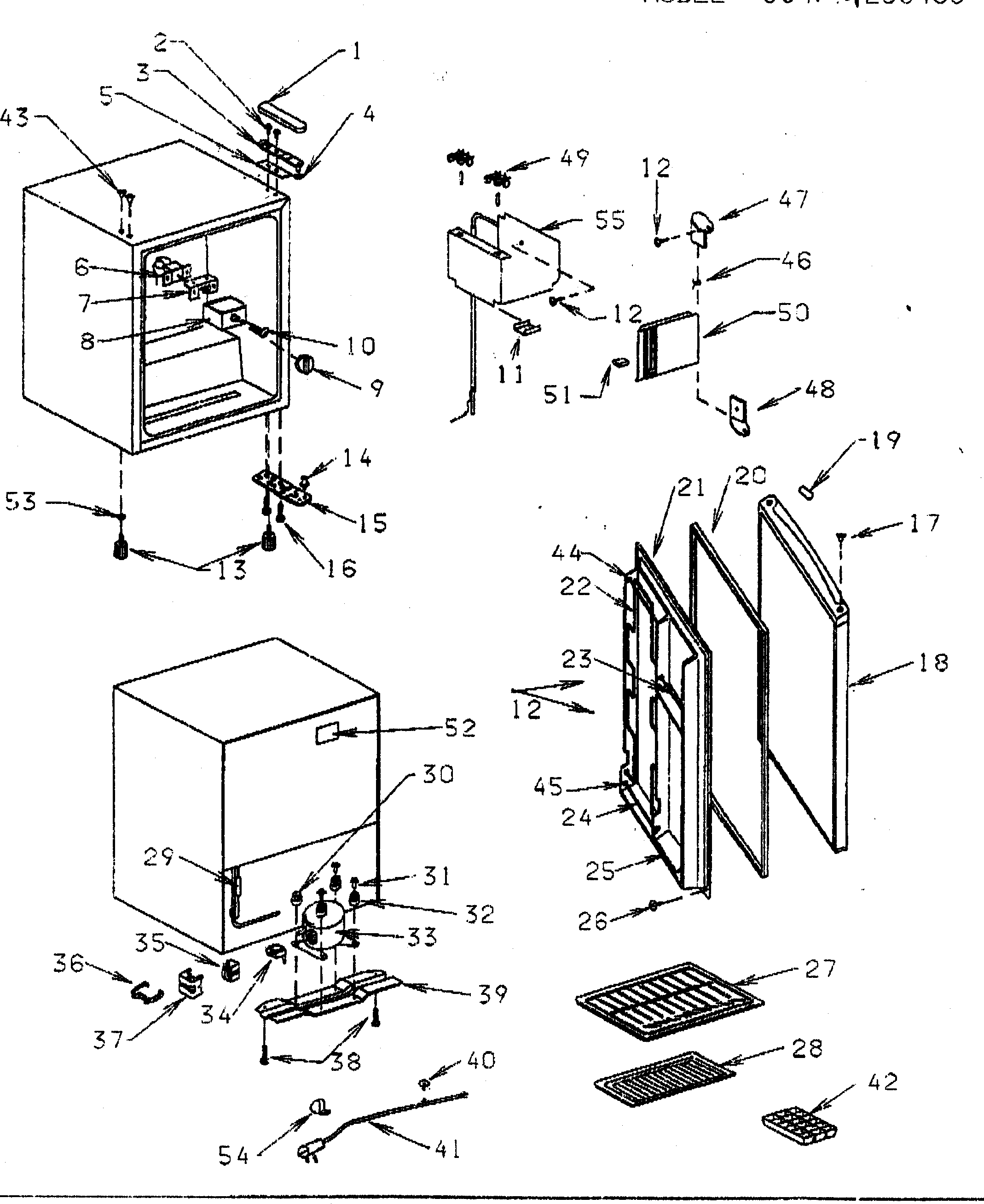 Kenmore 56494256400 refrigeator diagram