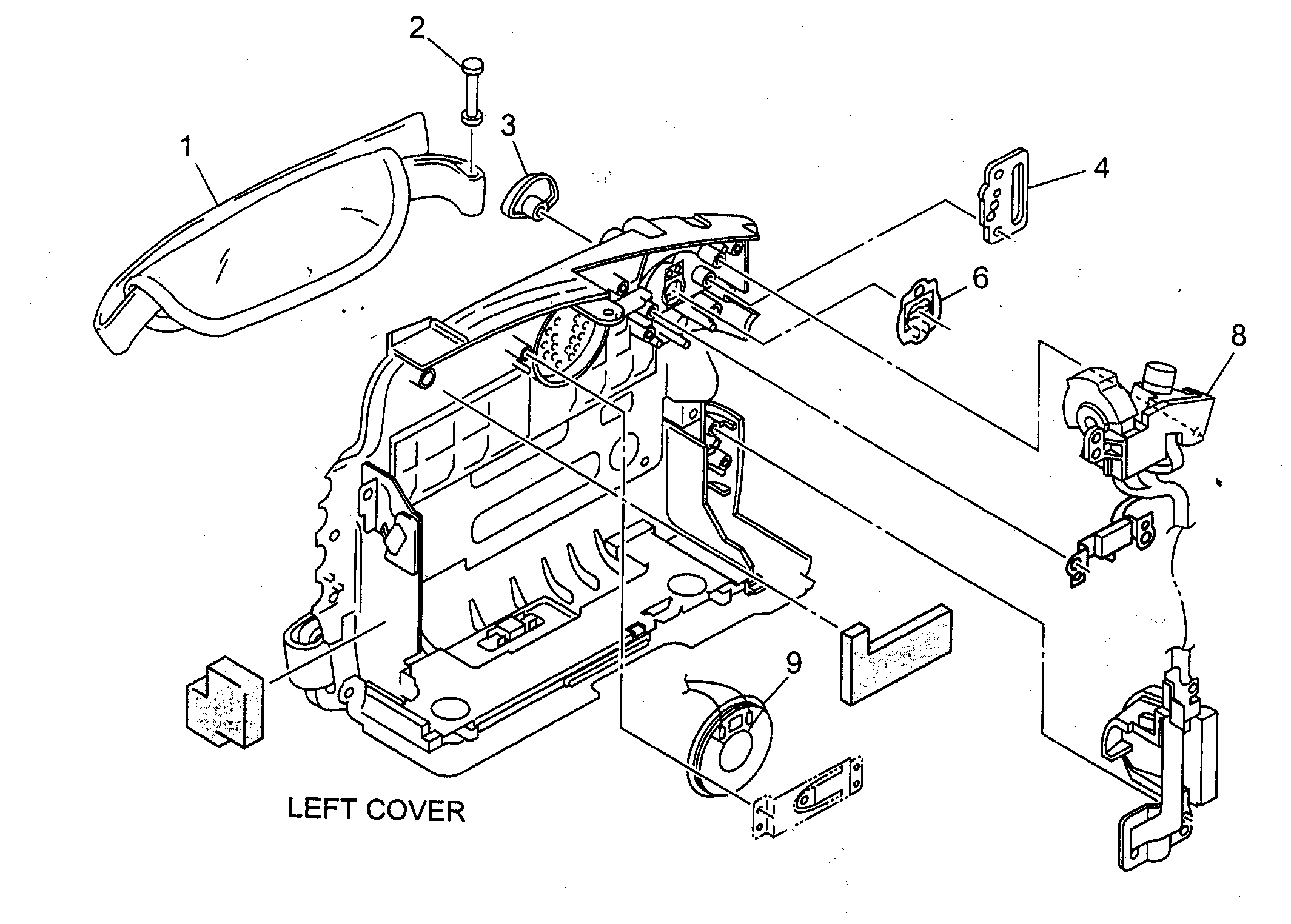 Canon ZR30MCA left cover 1 diagram