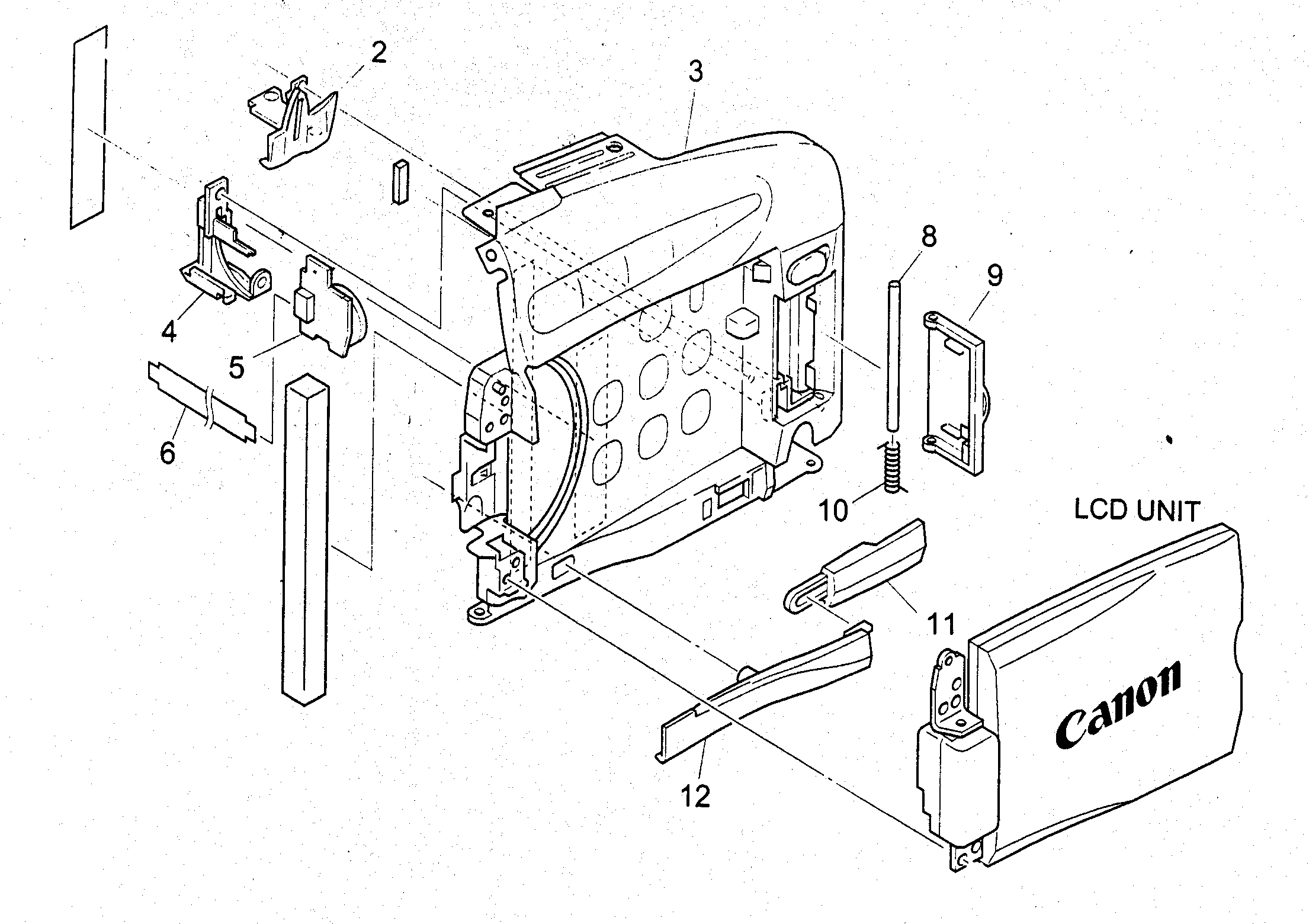 Canon ZR30MCA right cover diagram