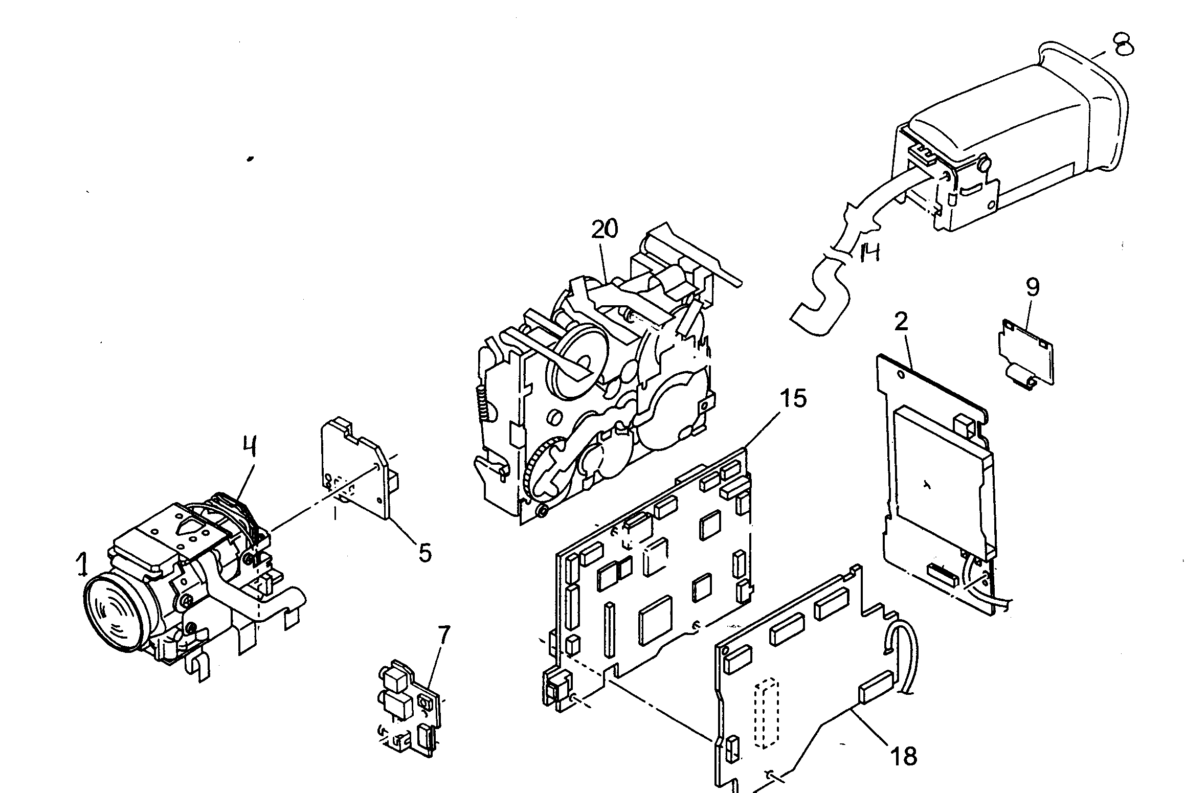 Canon ZR30MCA back cabinet parts diagram