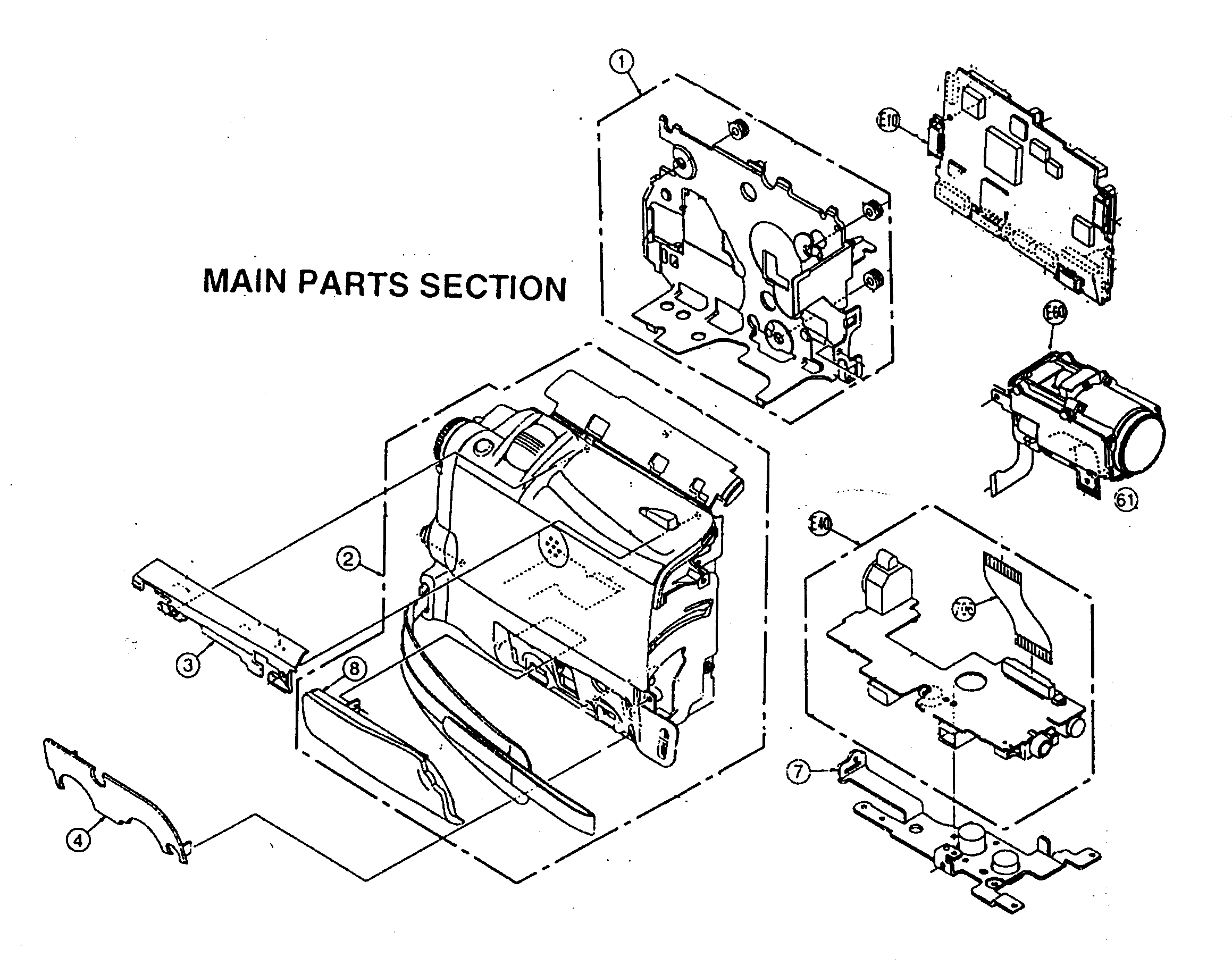 Panasonic PV-GS2P main parts diagram