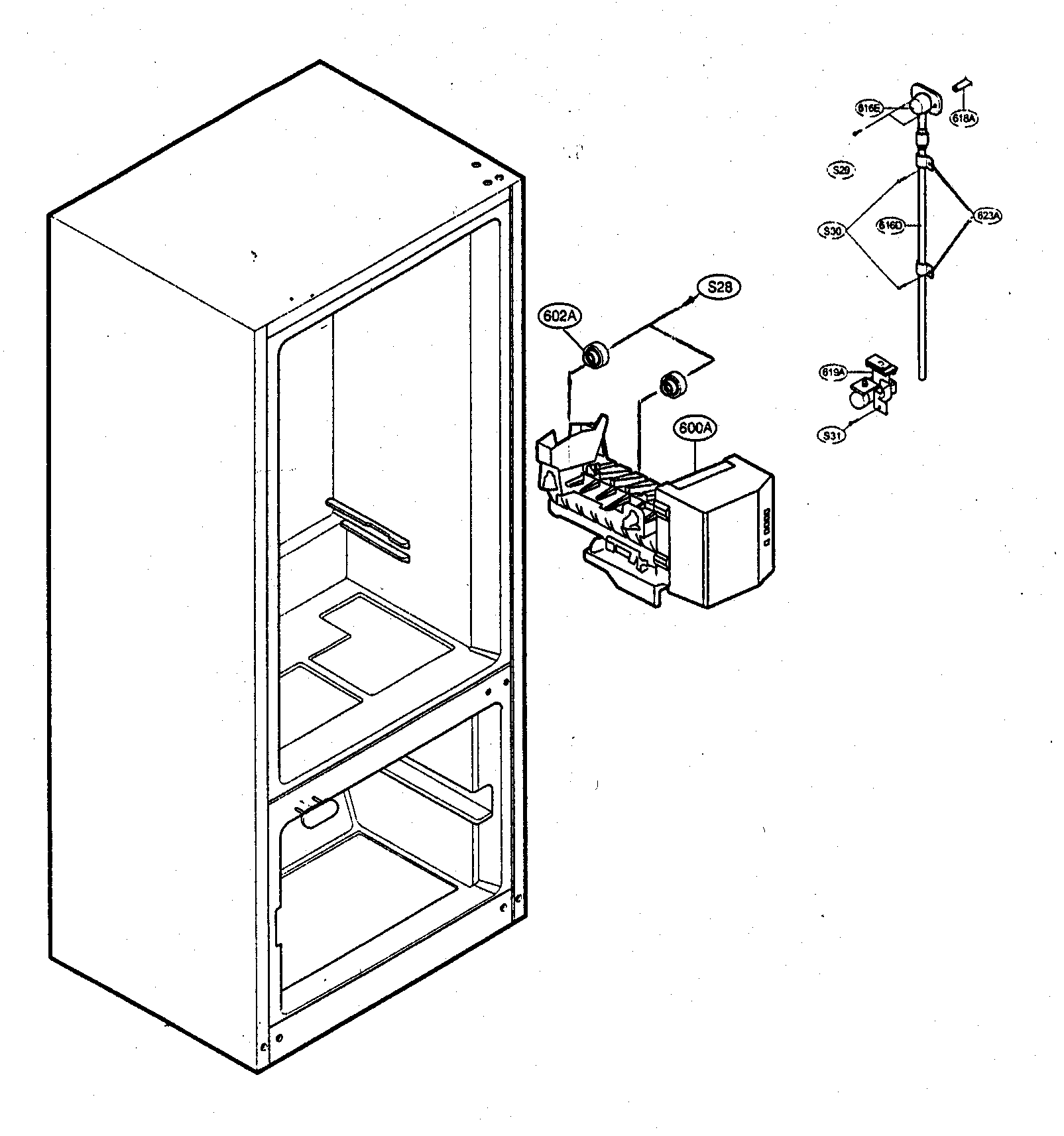 Kenmore 79575002400 ice maker parts diagram