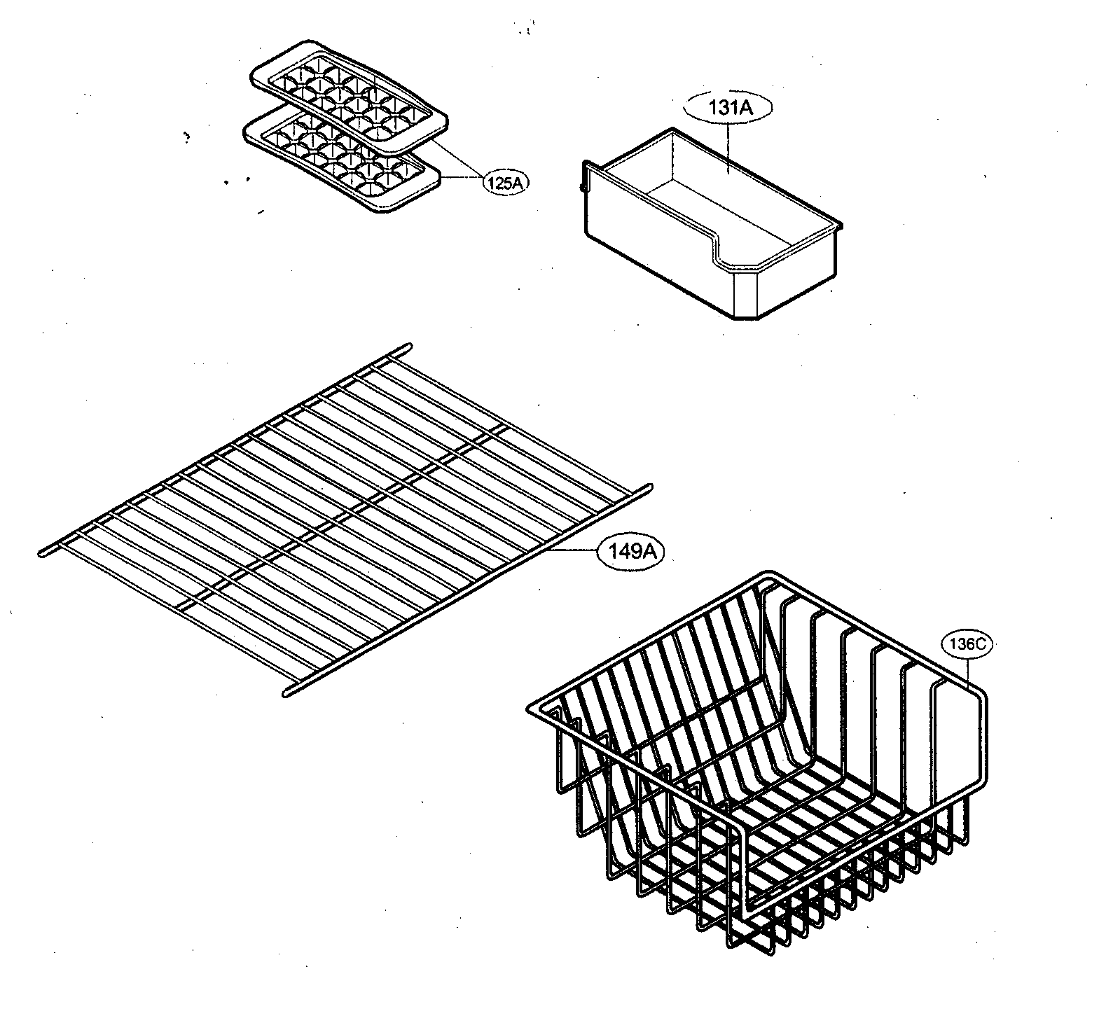 Kenmore 79575214400 freezer parts diagram