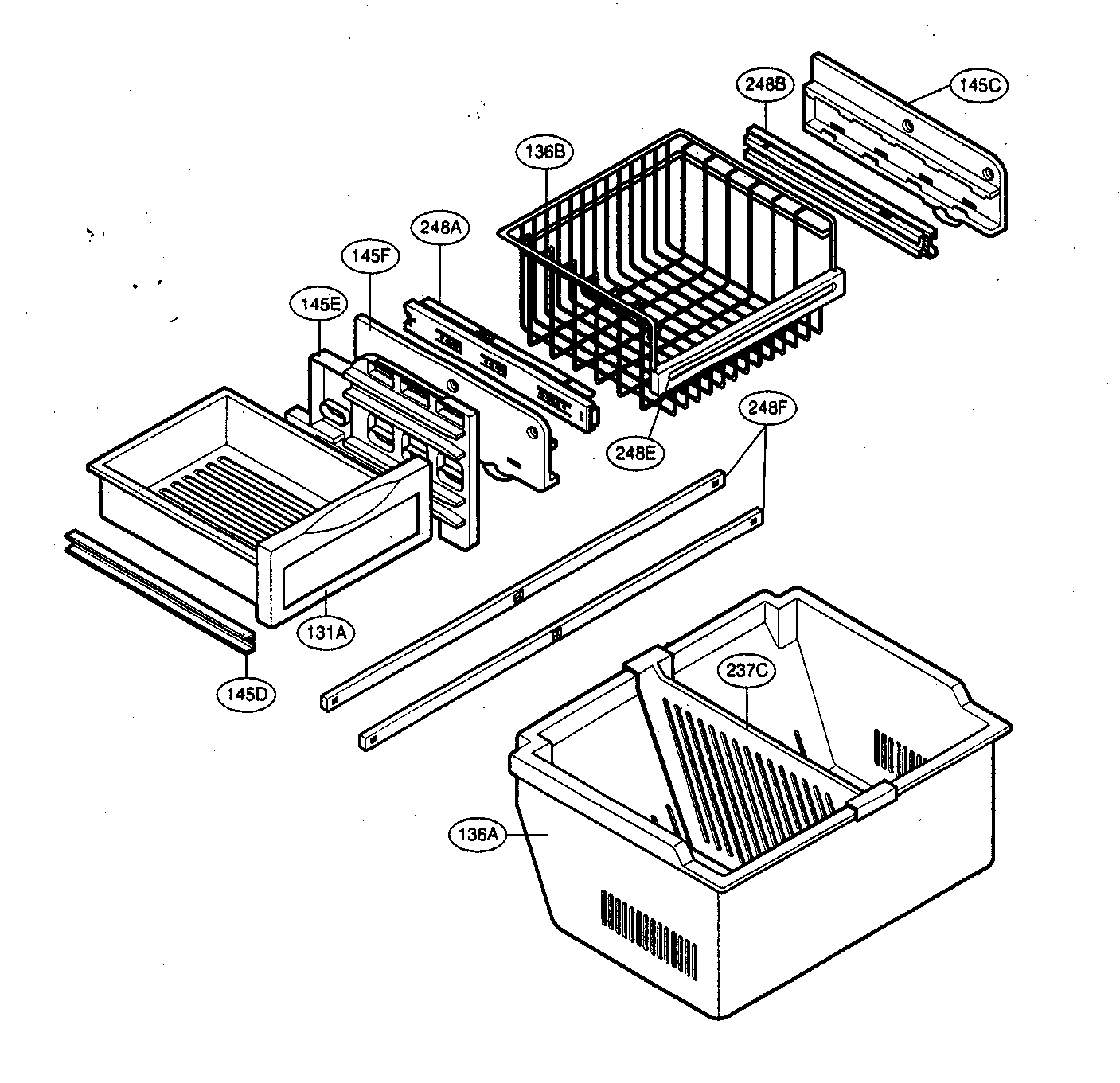 Kenmore 79575293400 freezer parts diagram