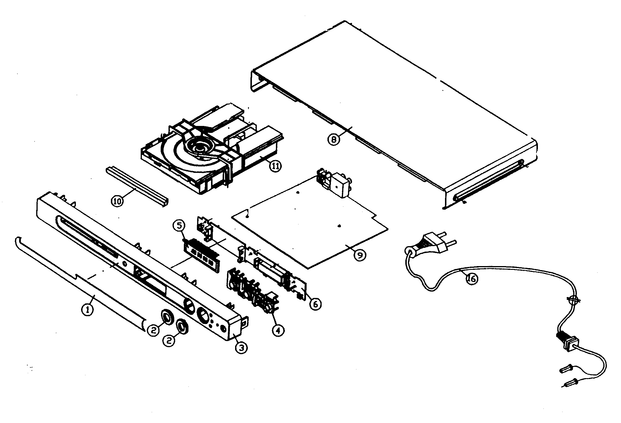 Memorex MVD2042 cabinet parts diagram