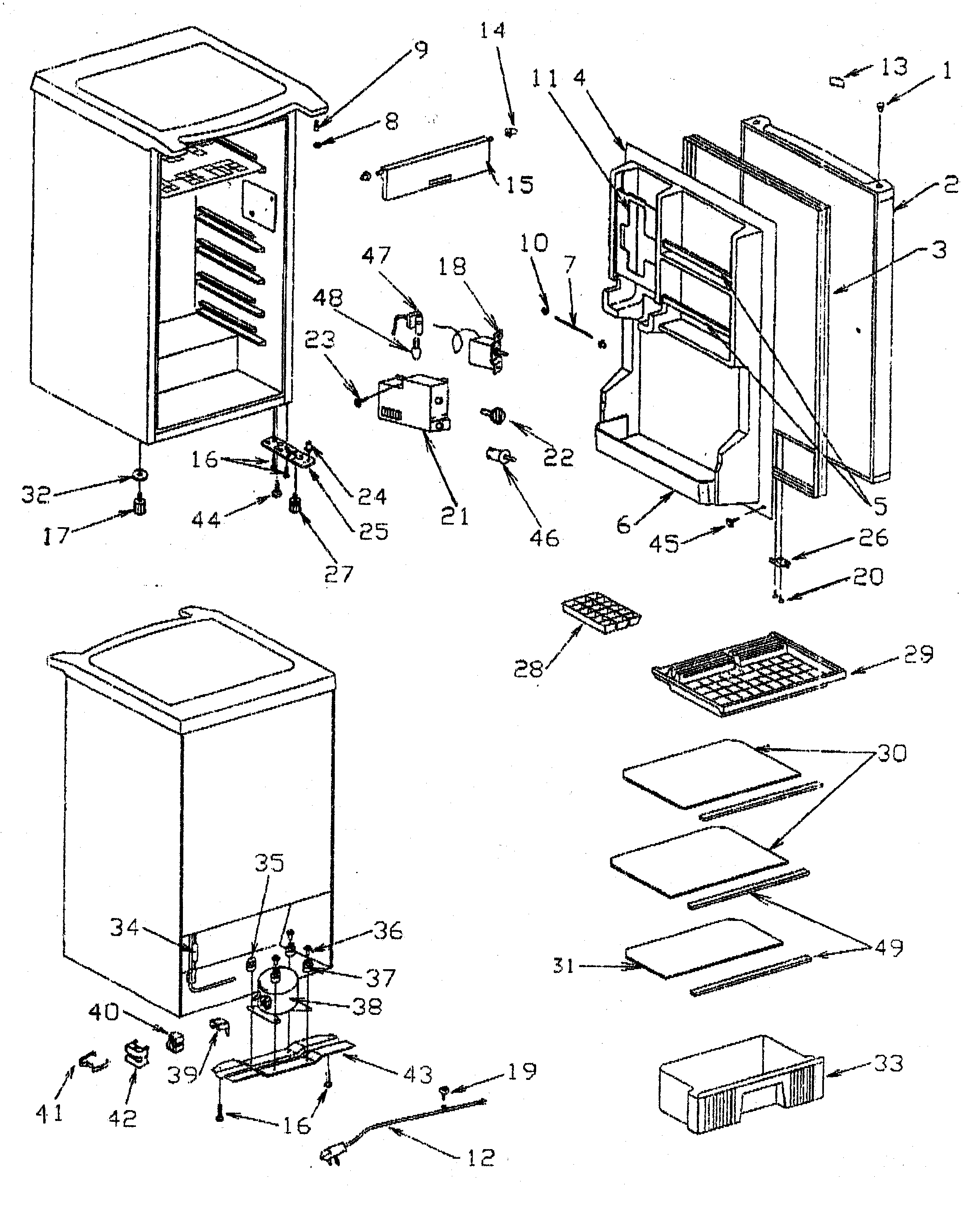 Kenmore 56494446400 refrigerator diagram