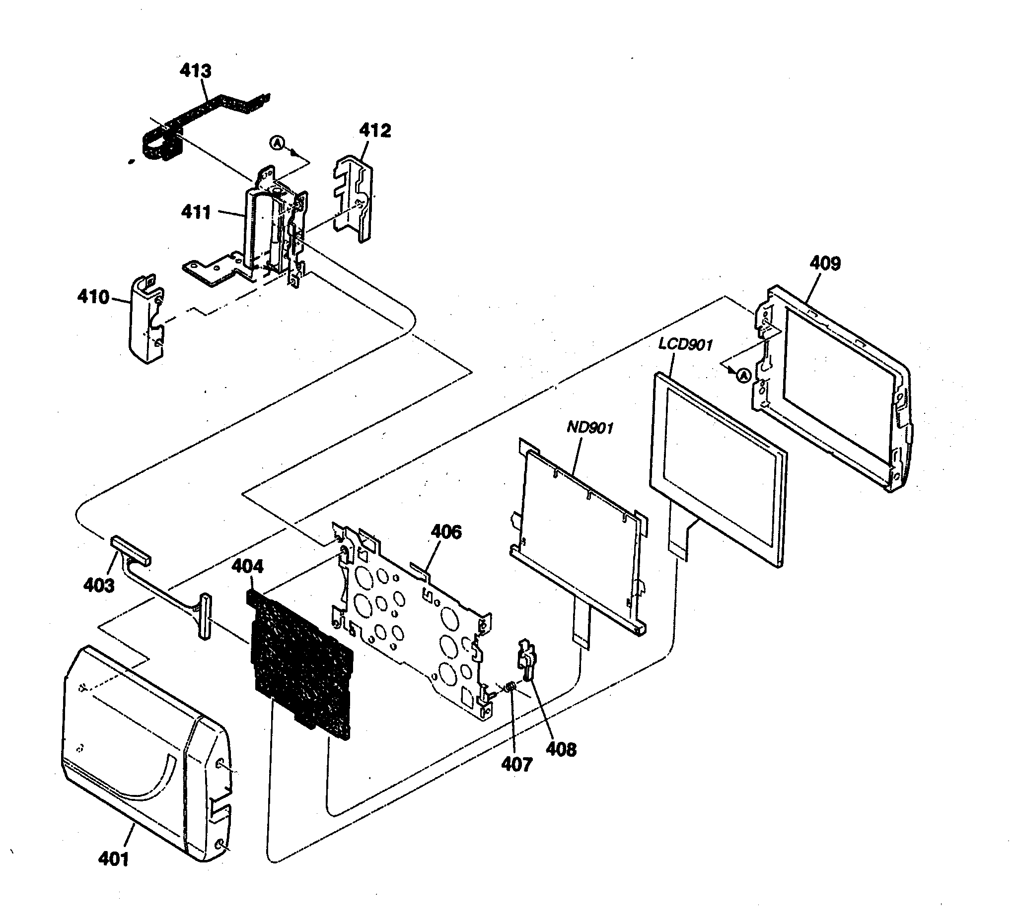 Sony DCR-DVD300 cabinet parts 2 diagram