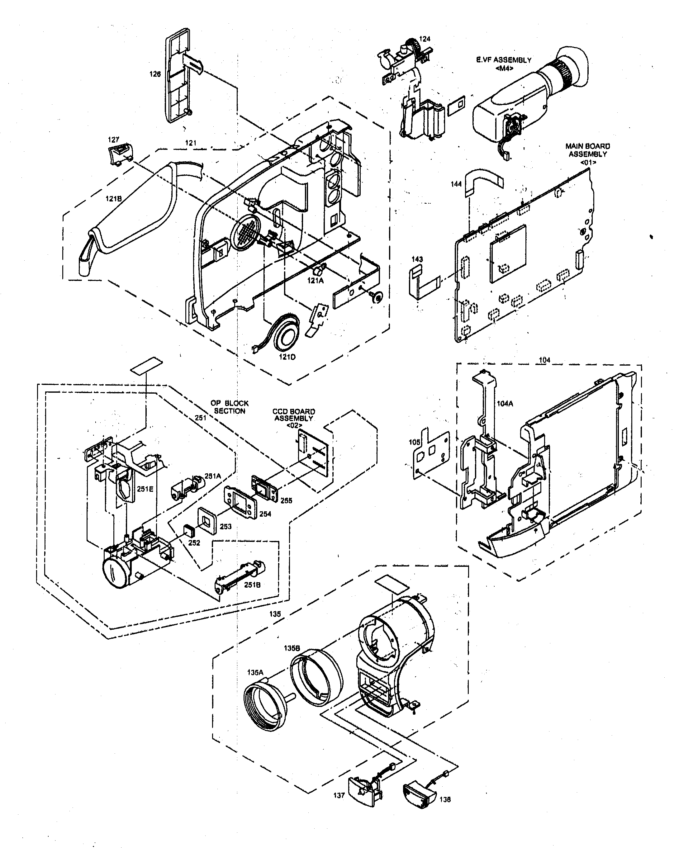 JVC GR-SXM265US cabinet parts 1 diagram