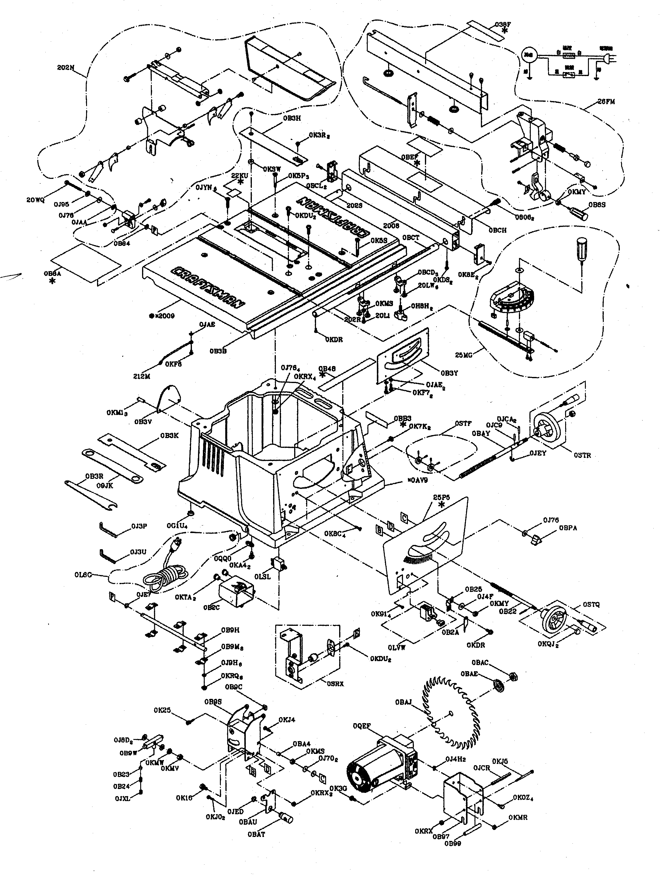 Craftsman 137248101 saw assy diagram
