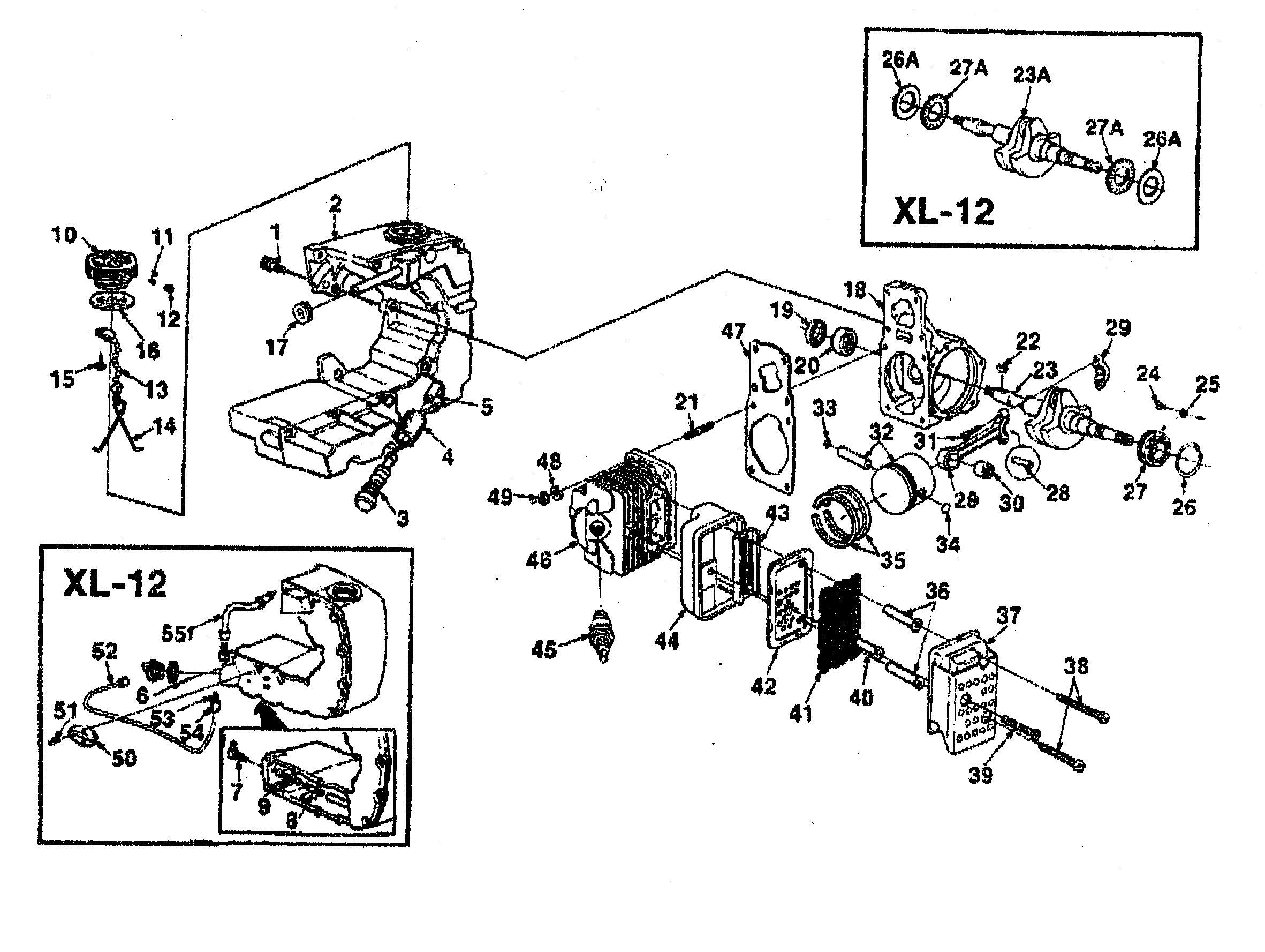 Homelite UT10045 engine assy diagram
